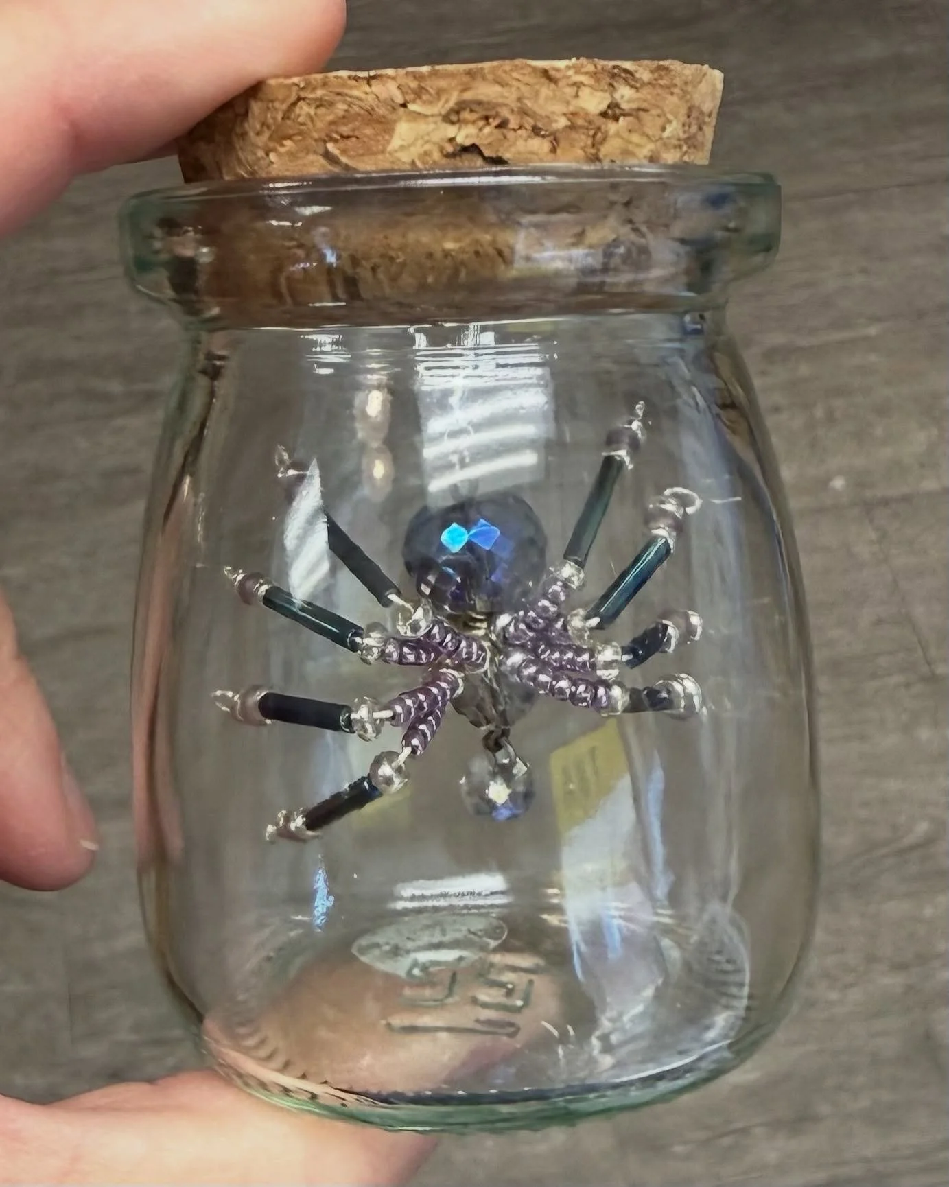 Beaded bugs in a bottle (spiders, actually, but I wanted another B word) π·οΈ