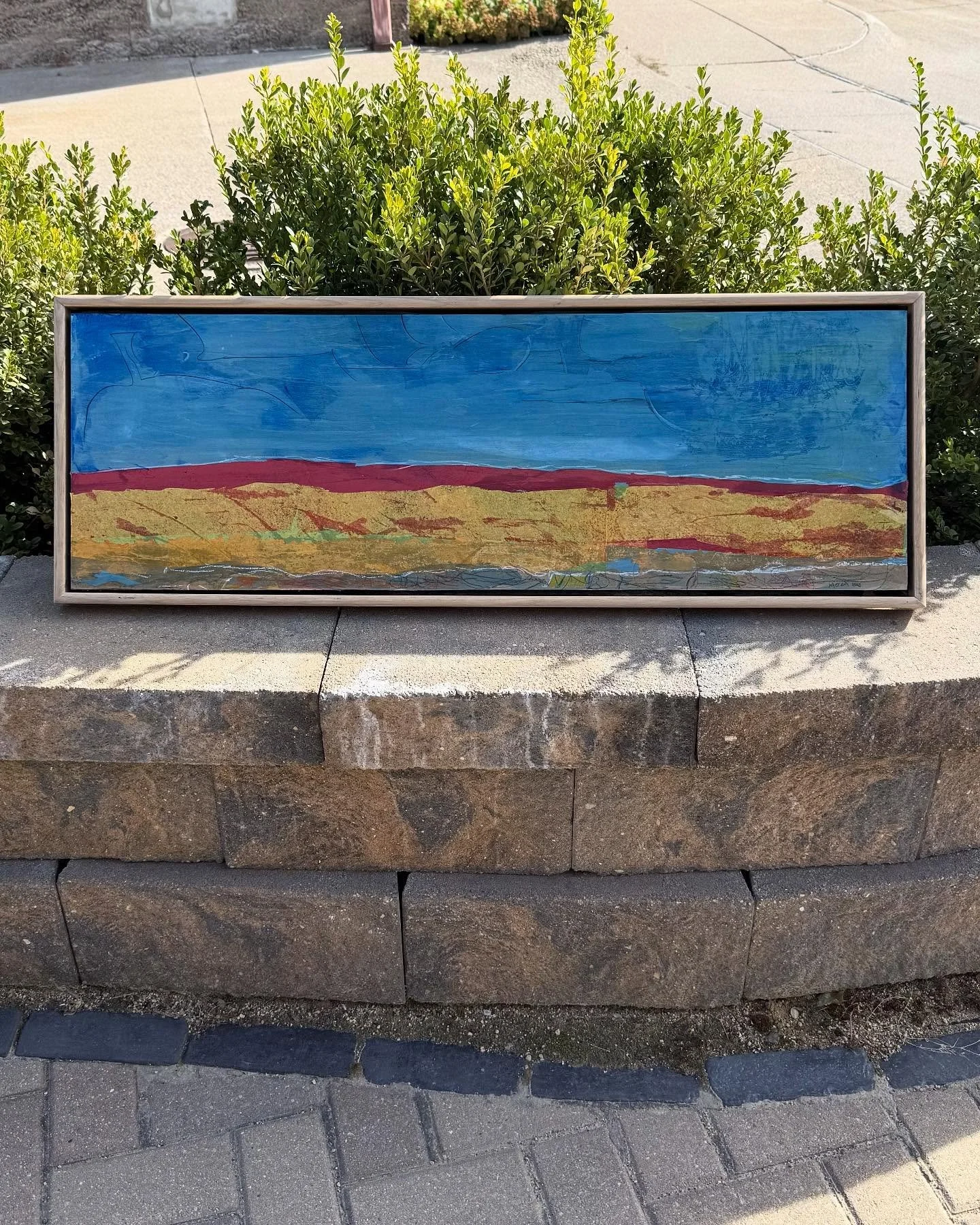 More work by Kent Broadbent of Anamosa, Iowa. The narrow horizontal piece is such a unique size. I could see it looking perfect over a mantle, a bed, or over a doorway.