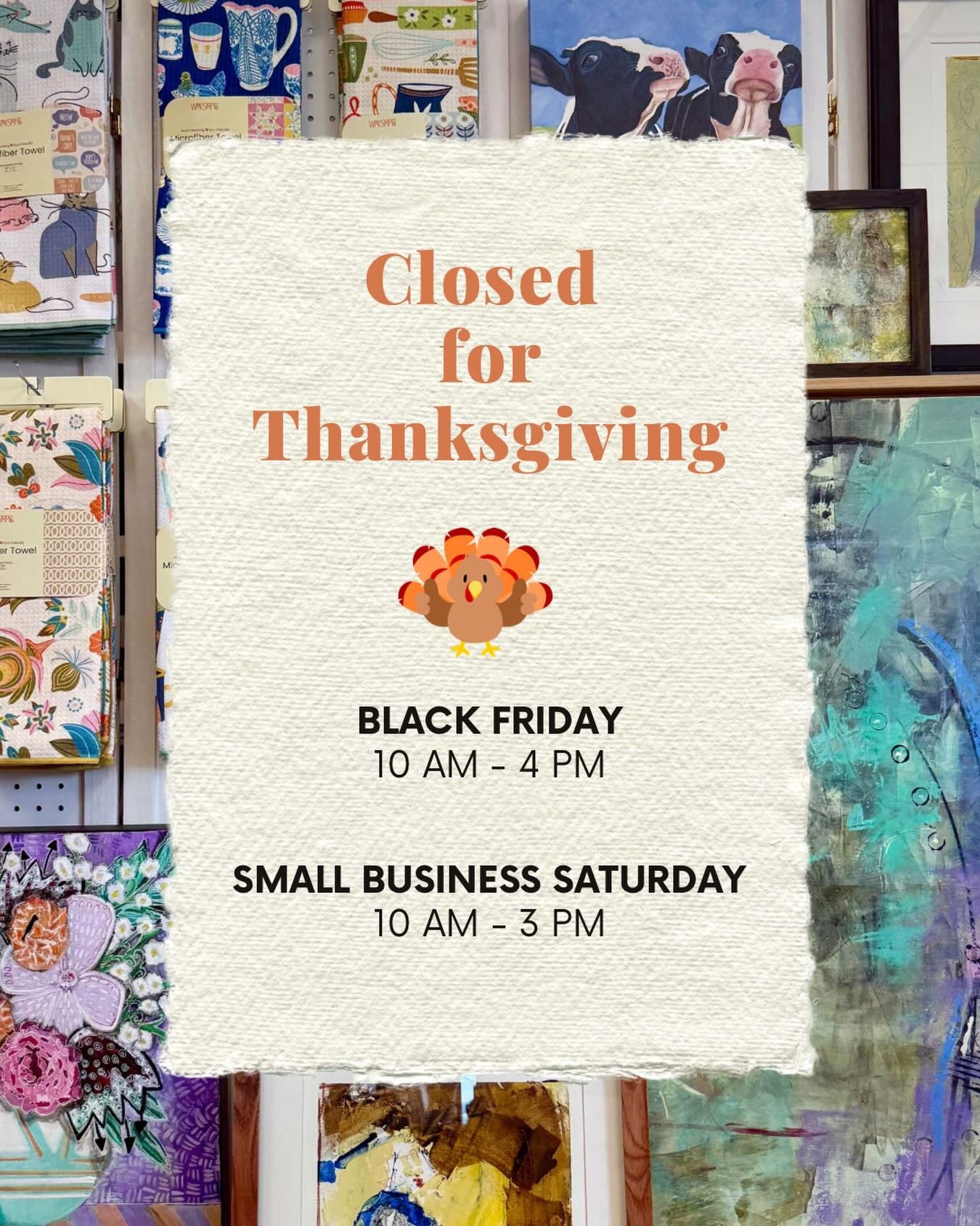 The artists and I are thankful for YOU!!