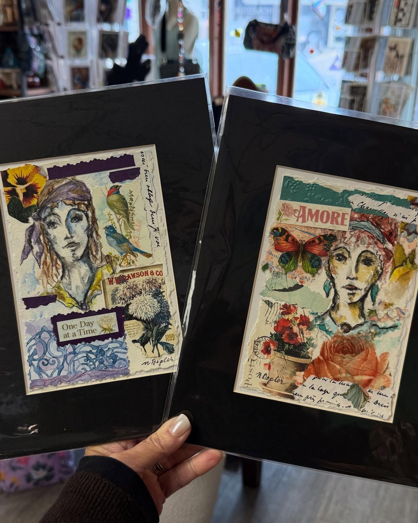 Artist Nancy Dopler brought in more of her beautiful art today. 🙂