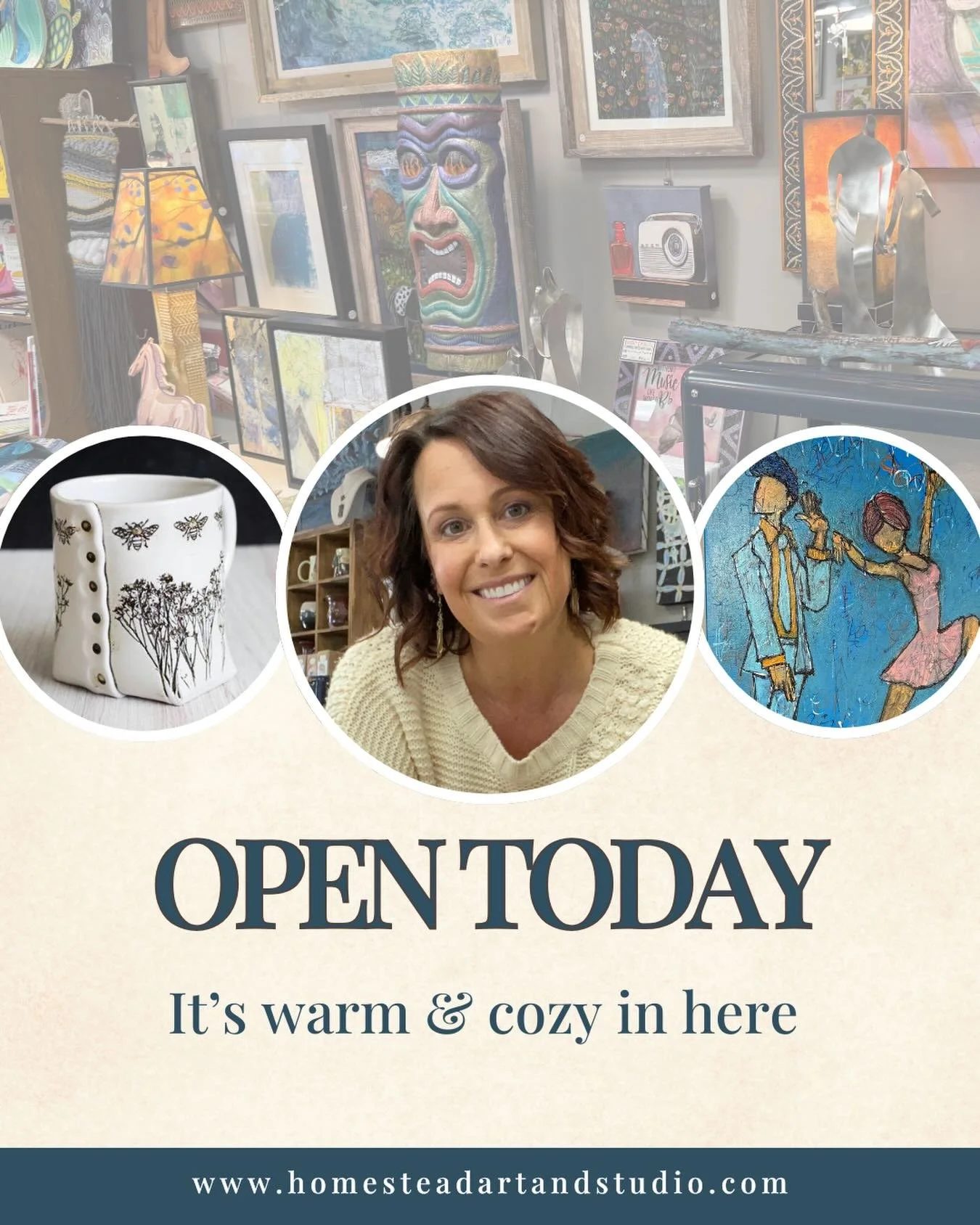 I wouldn&rsquo;t recommend driving from far away today, but if you&rsquo;re a local and you&rsquo;re looking to get out, come on in and say hello. I&rsquo;ve got some work to do so I might as well stay open.