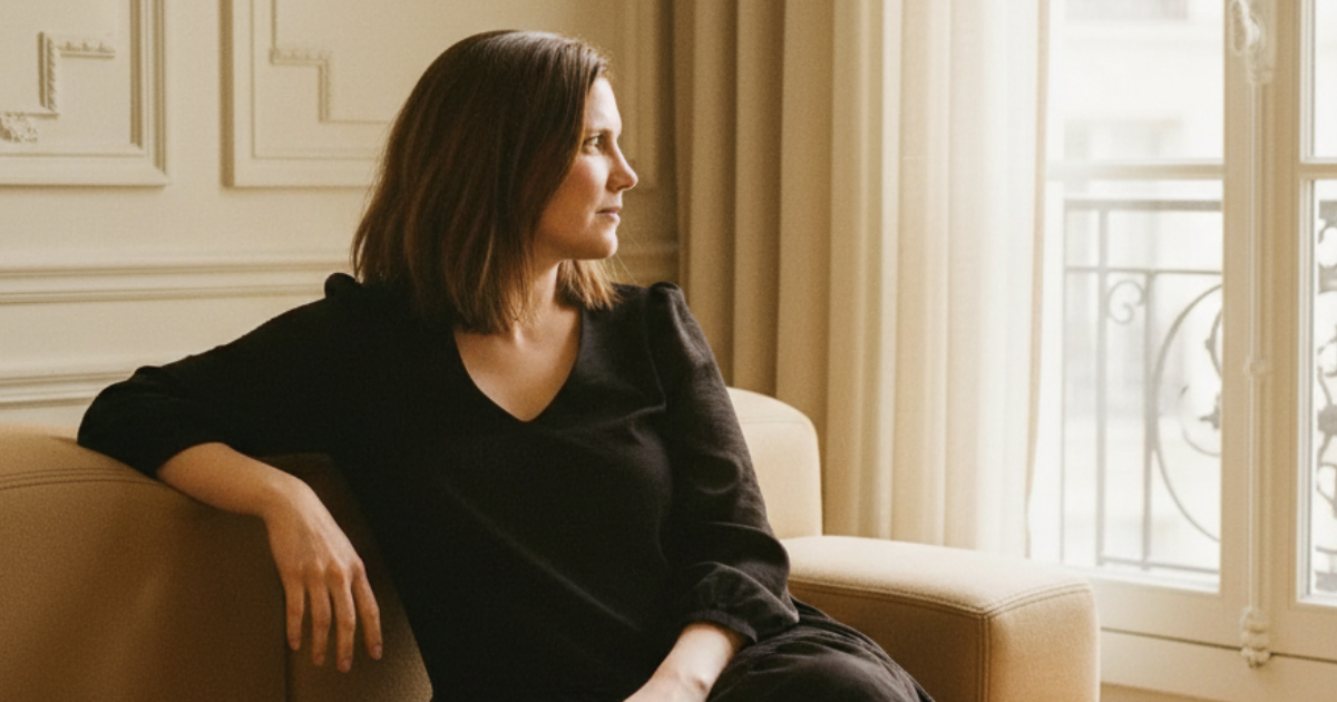 Victoria ap Gwynedd sits on a sofa. She builds email marketing that reflects your craft, tells your story, and drives sales.