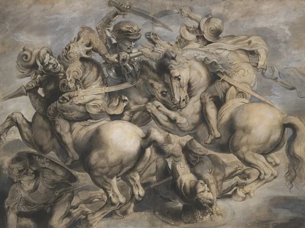 La Battaglia di Anghiari, scena di battaglia attribuita alla tradizione leonardesca