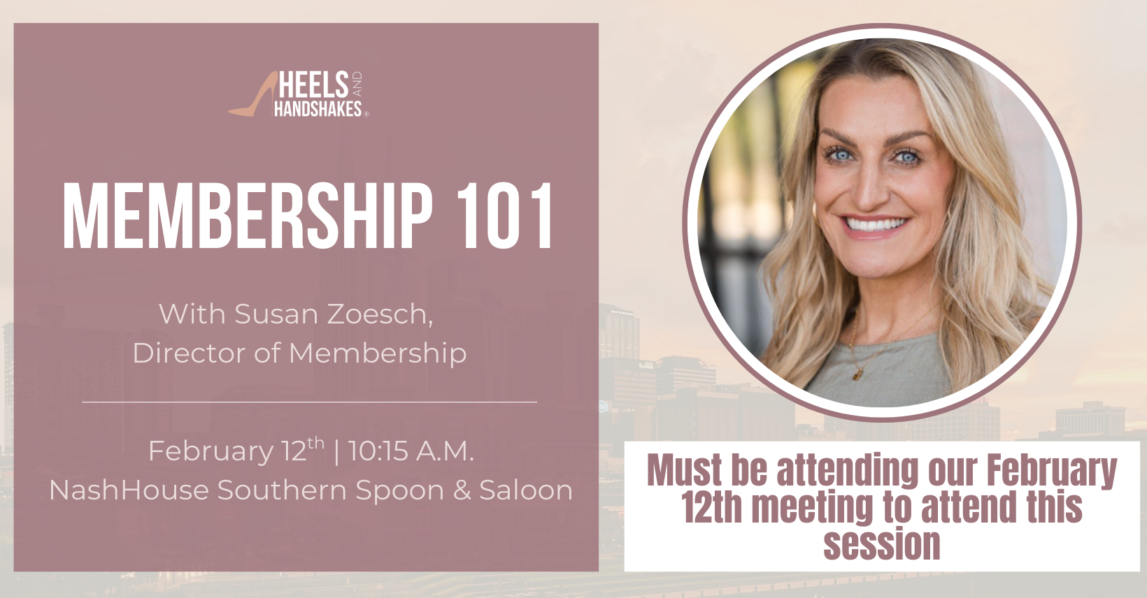 In person | Membership 101 with Susan Zoesch