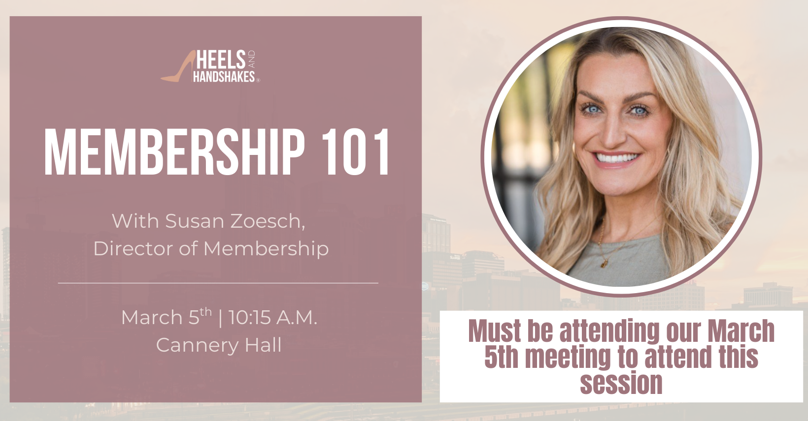 In person | Membership 101 with Susan Zoesch