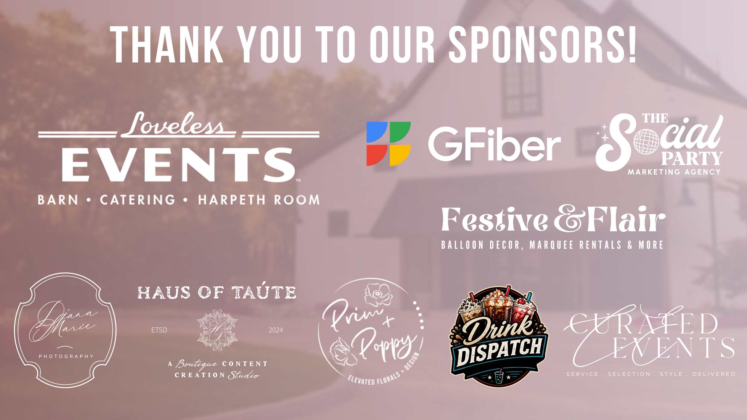 Sponsor logos for the 6th Annual Heels & Handshakes Speed Networking Event at Loveless Barn in Nashville on August 13, 2026.