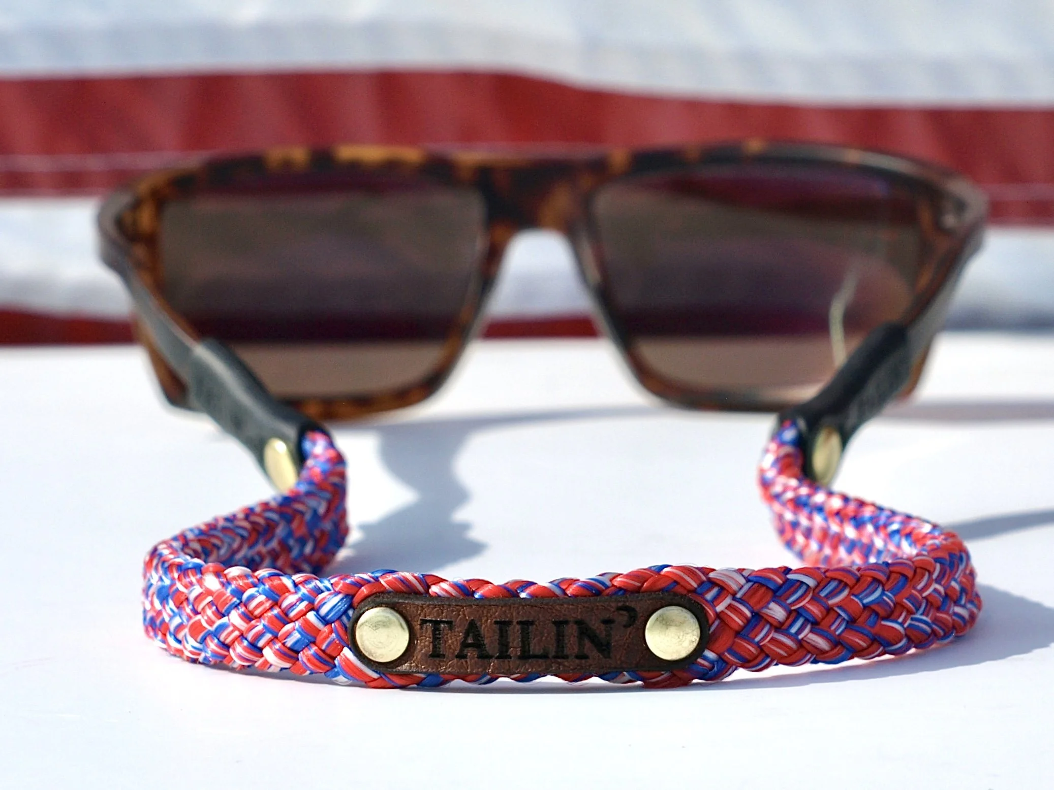Red White and Blue Sunglass Strap