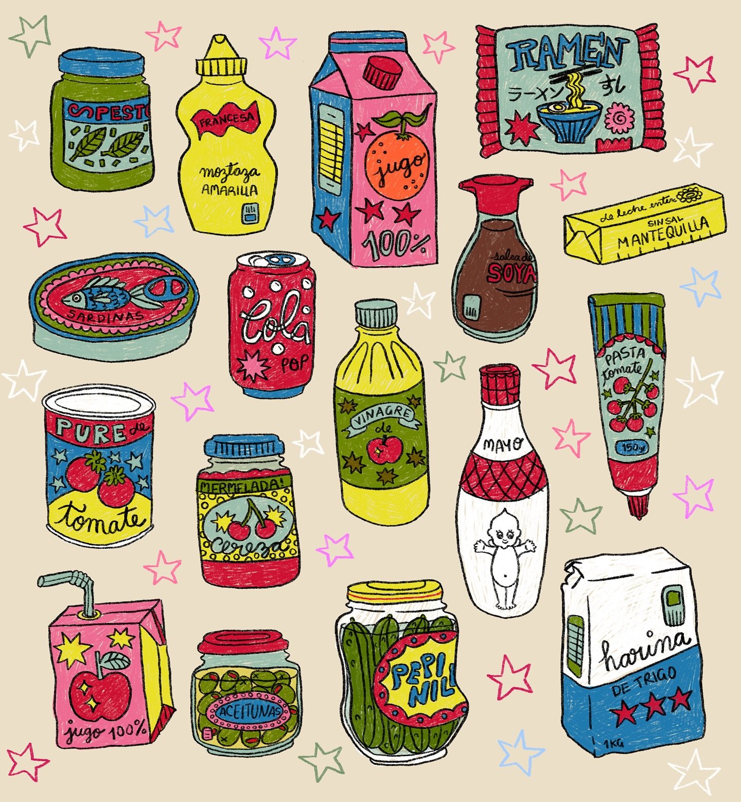 Jugando a las comiditas 🍎🥫🍜✨

#foodillustrations #illustration #procreate #procreateart #design #graphicdesign #ilustracion