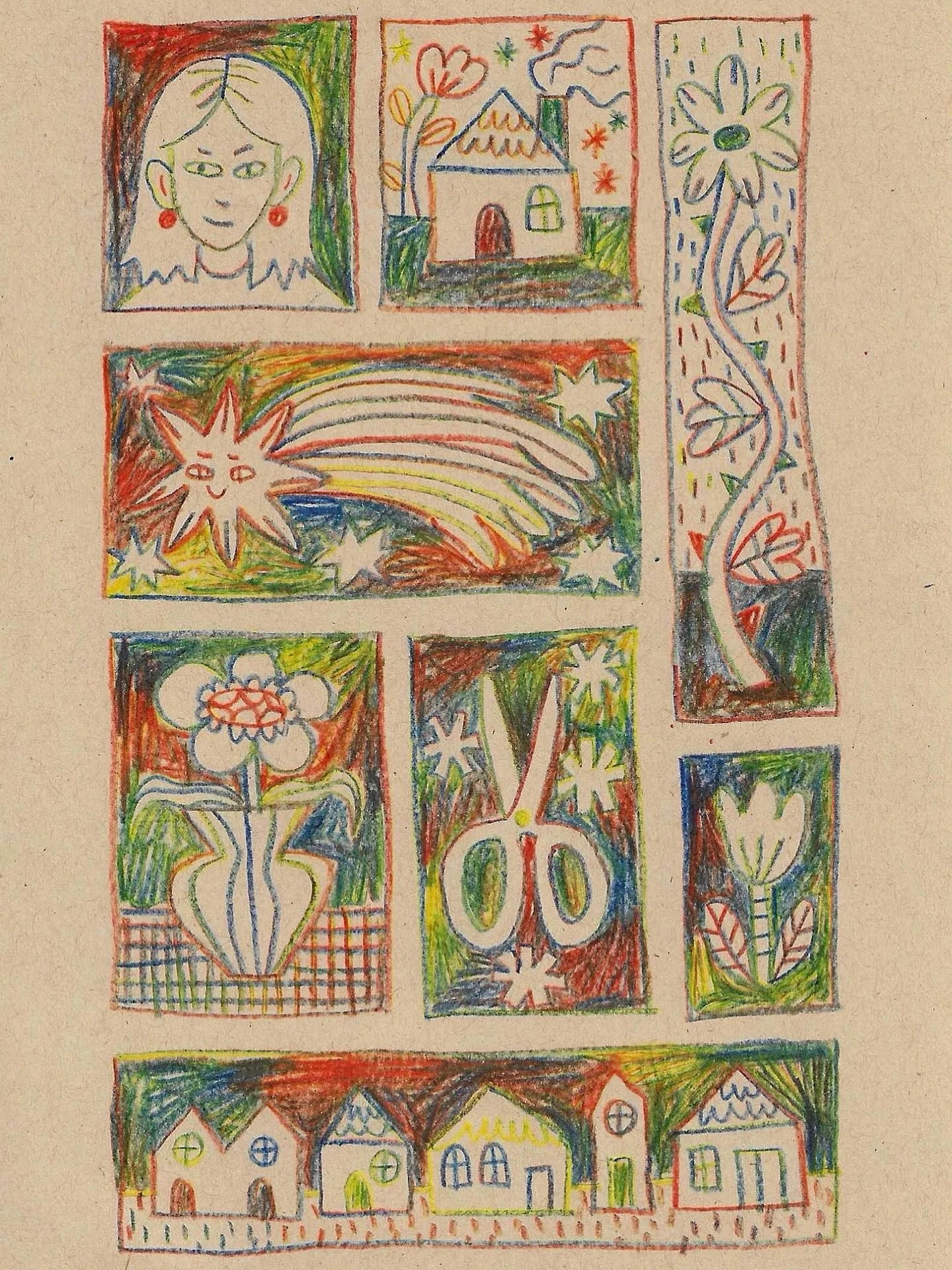 Dibujar con materiales de la infancia