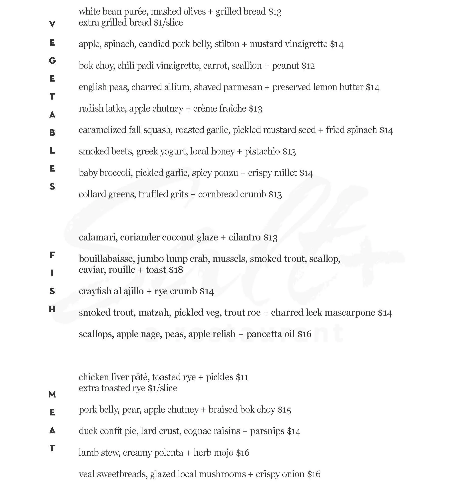 Menu 26 At a Glance — Salt+