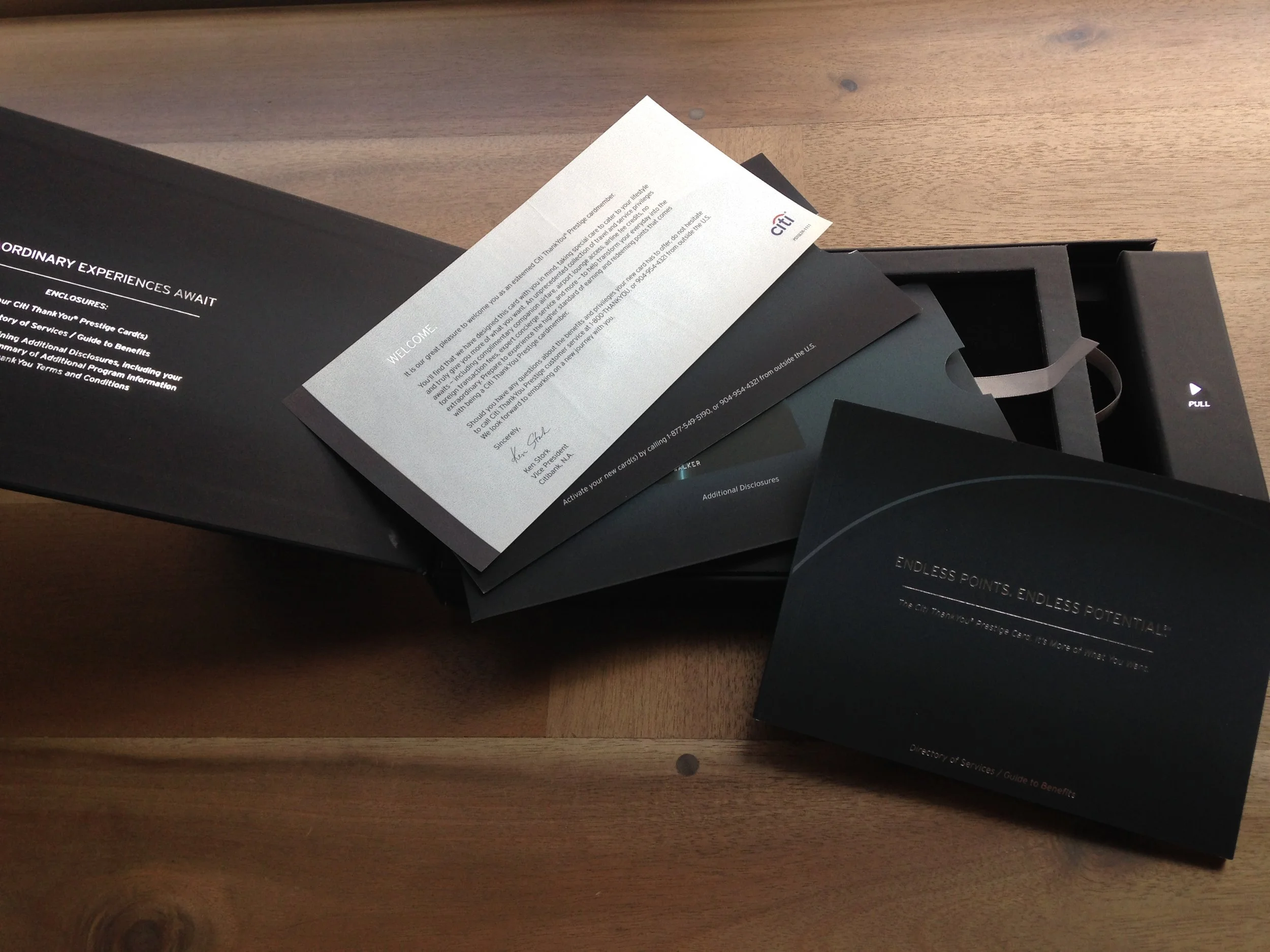 Photo showing how welcome kit opens to house contents