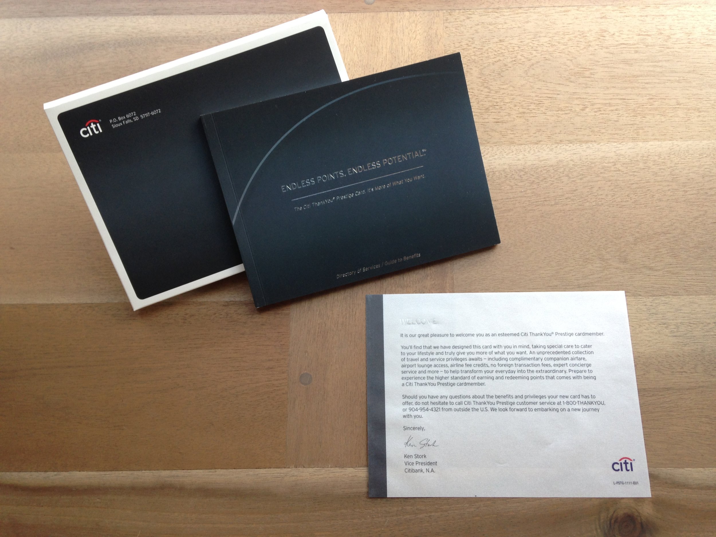 Welcome book and letter