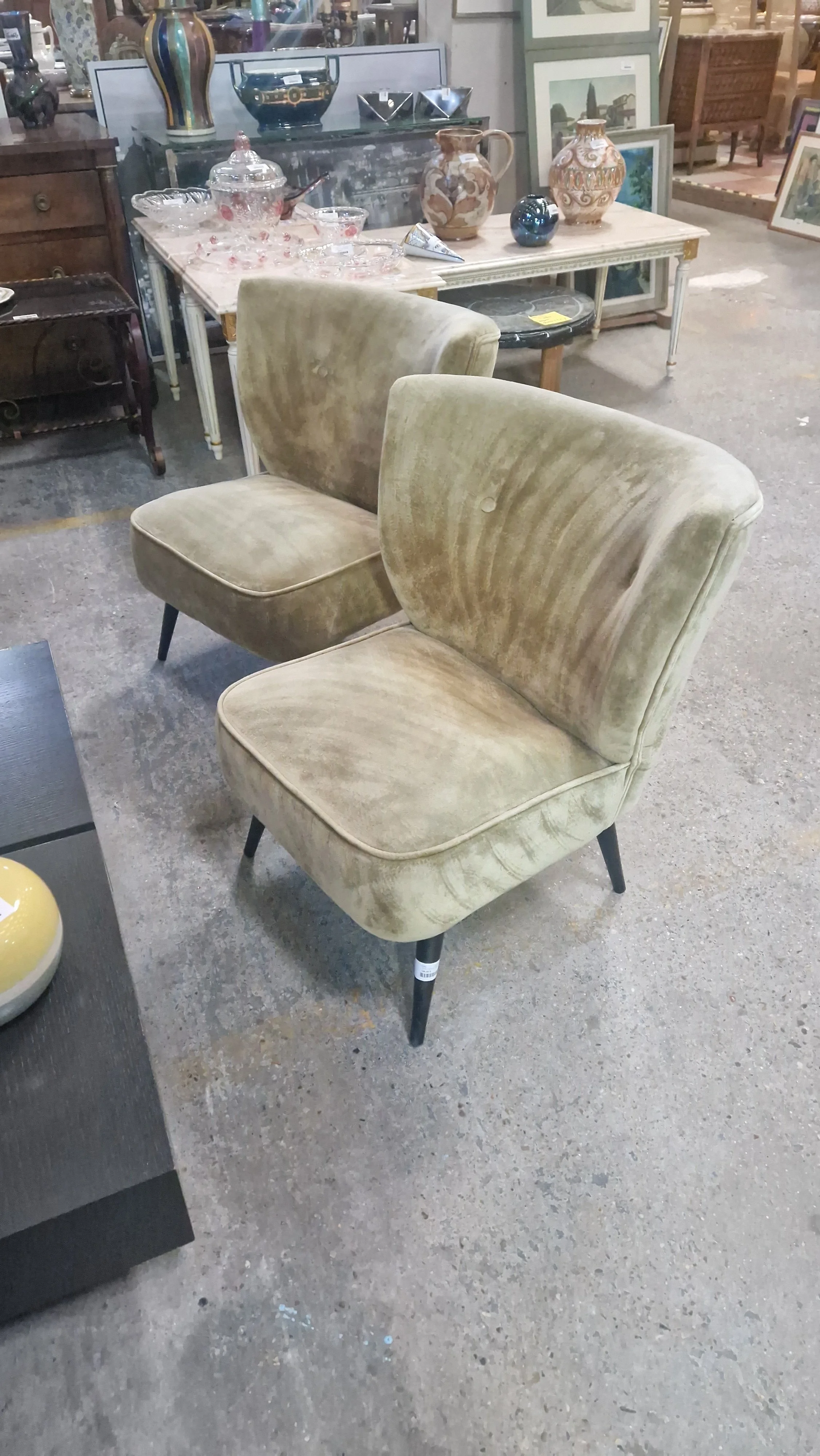 Paire fauteuils tissu - 140€