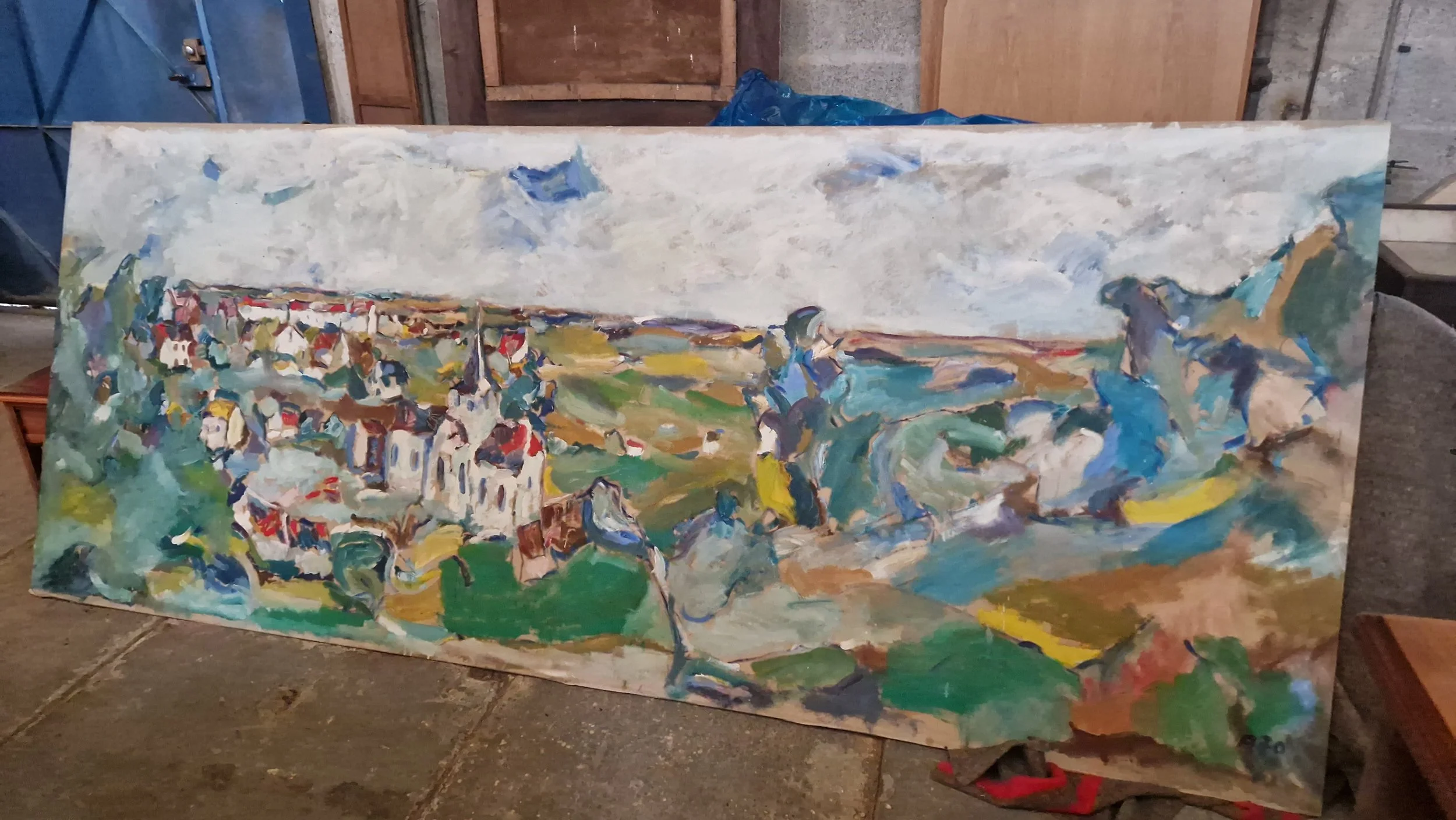 Grande Peinture Village Liancourt St Pierre - 4000€ 