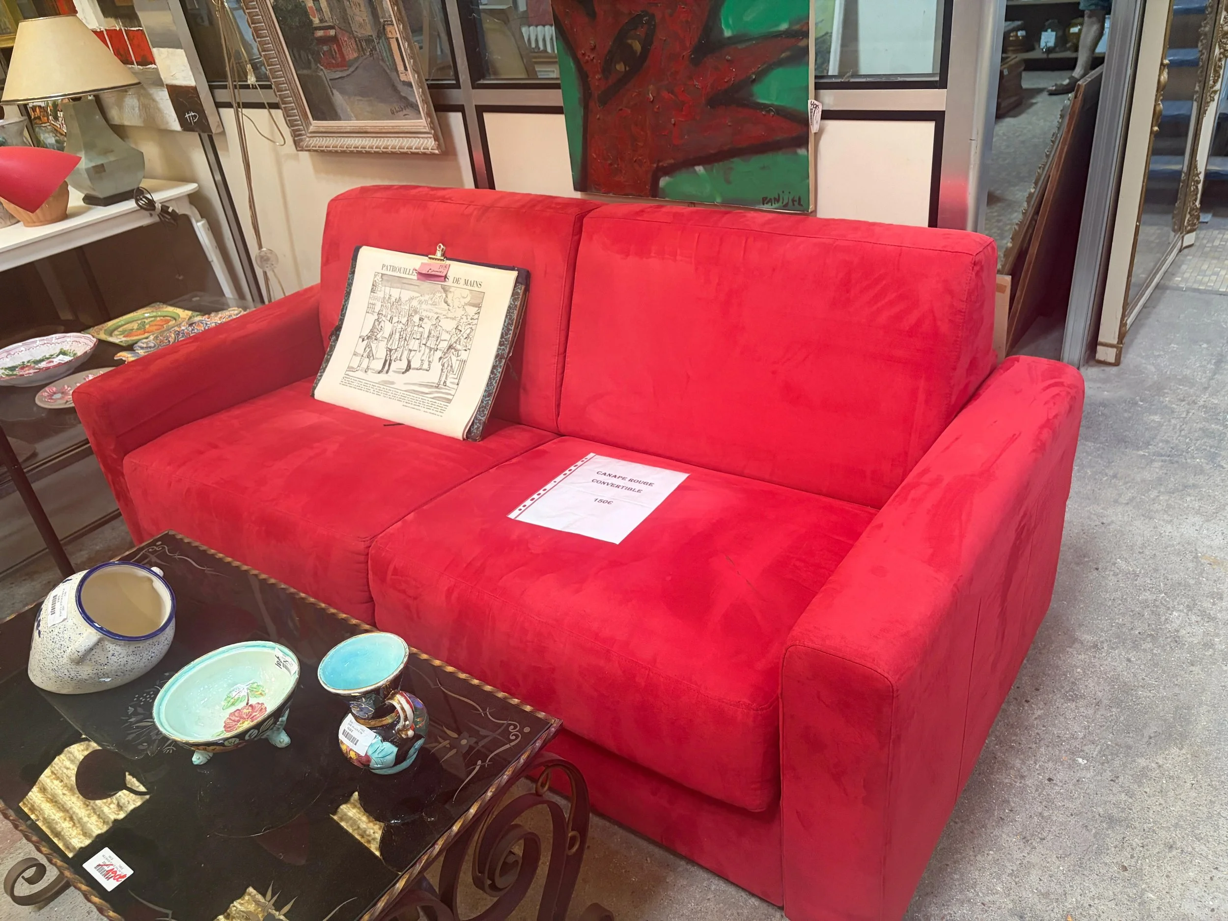 Canapé tissu  Convertible - 180€
