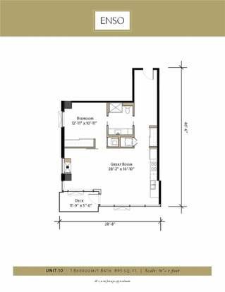 Floor plan sketch of 820 Blanchard St #810 Seattle WA 98121