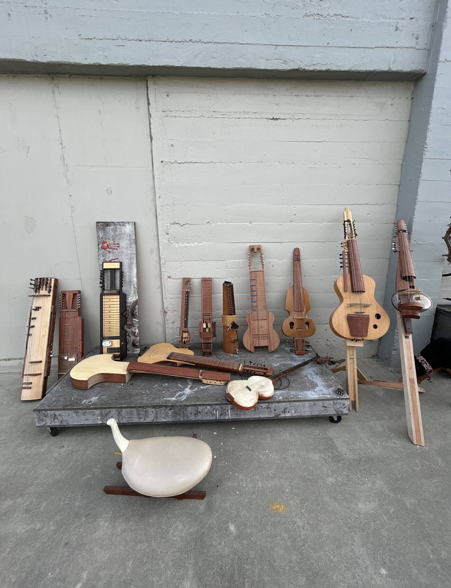 Failures, Prototypes, and works in Progress : Drop timber from furniture commissions, tuning pegs : 2020-2026