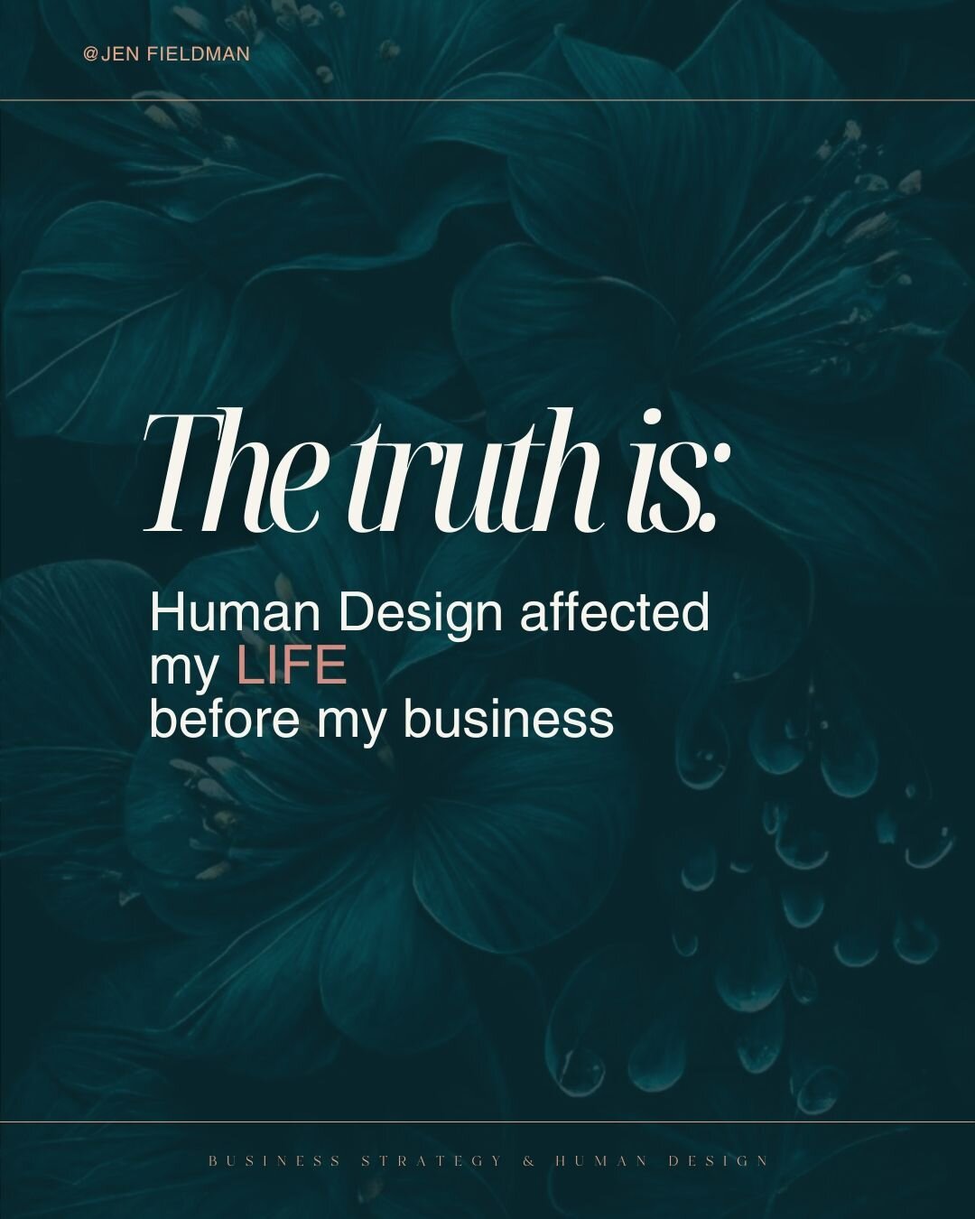 Another truth is I&rsquo;ve struggled with how to position what I do in my coaching. 

Yes, I absolutely coach on how to use your Human Design in your business. It&rsquo;s the ultimate way to 𝙥𝙡𝙖𝙮 𝙗𝙮 𝙮𝙤𝙪𝙧 𝙤𝙬𝙣 𝙧𝙪𝙡𝙚𝙨&hellip;it&rsquo;s