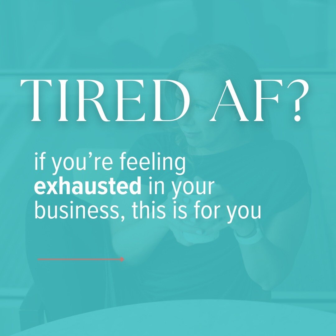 Are you tired 🥱 of feeling tired all the time in your business? 

Feeling like you're doing so many things...but it's just not sustainable. 

And it's not like you haven't tried to fix it - whether it's productivity hacks, or things like cycle-synci