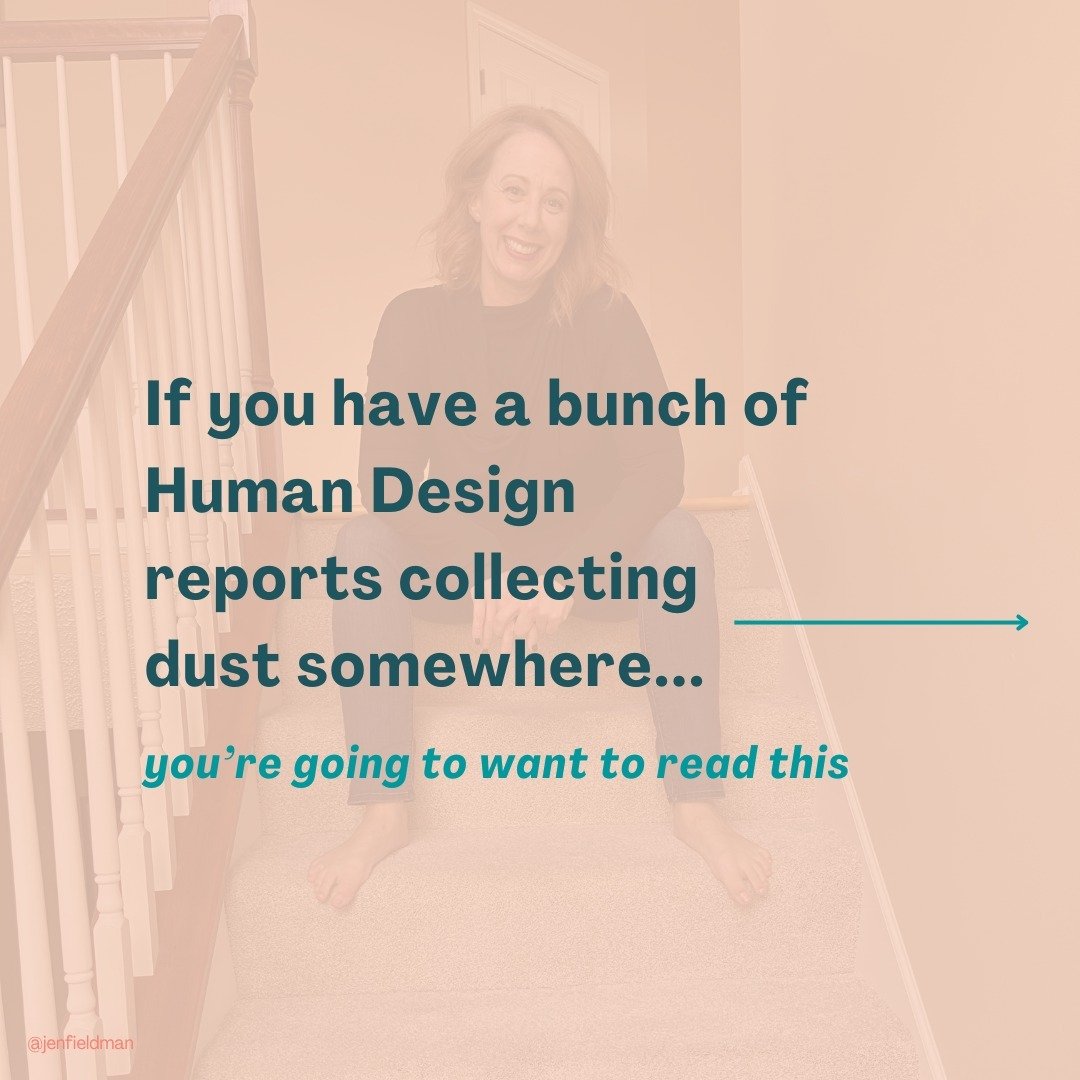 I promise, I am not throwing shade with this post!

I type as I stare at all of my own #humandesignreports 😂

The truth is: learning about your Design is only the 𝗳𝗶𝗿𝘀𝘁 step in the process. 

Working with me, is for when you're ready to move be