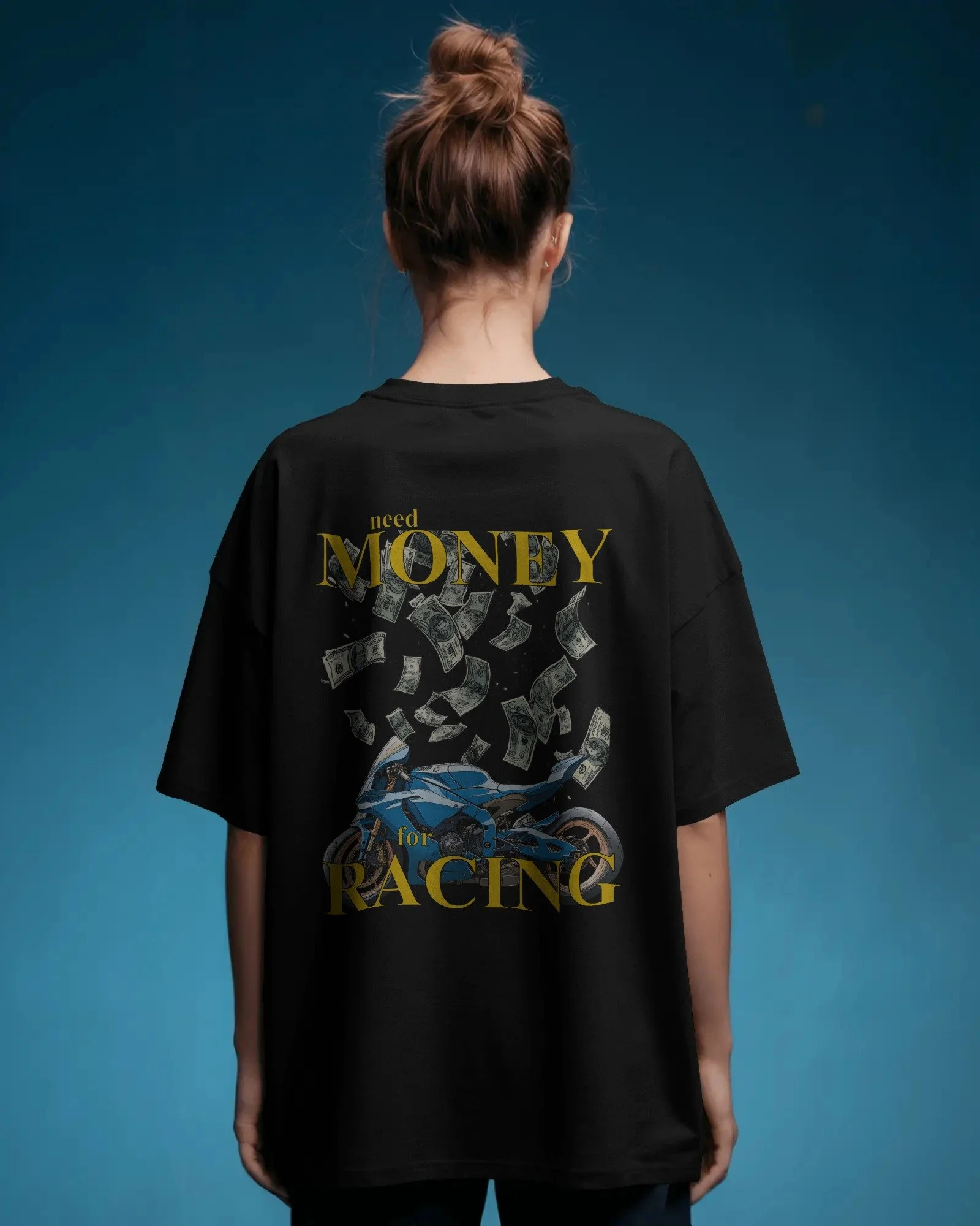 $$ 4 Racing Shirt BK (oversized)