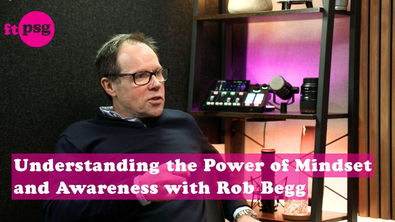 photo of rob begg recording a podcast in the podcast studio glasgow