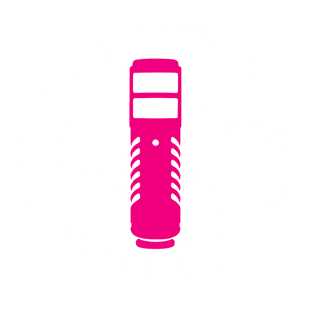 PINK ICON OF A MICROPHONE