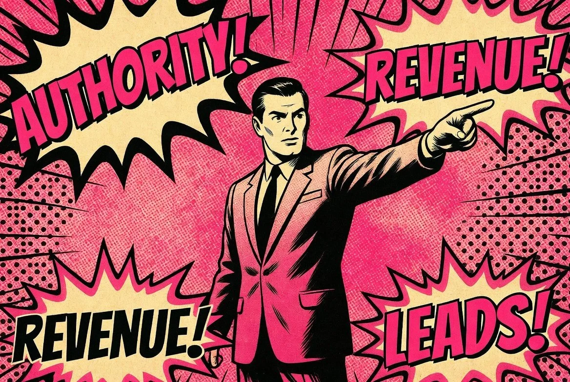 1960s DC comic book cover style illustration. Bold, dynamic composition showing a determined business leader