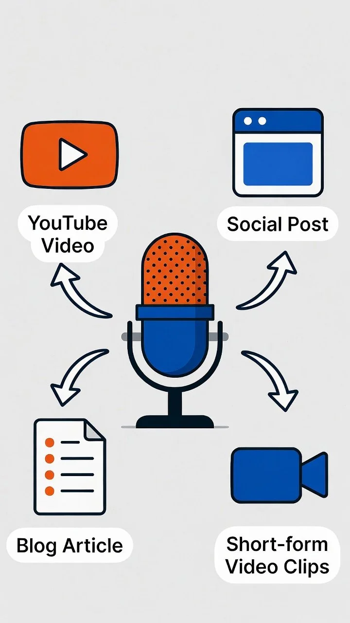 infographic showing how useful a video podcast is for marketing