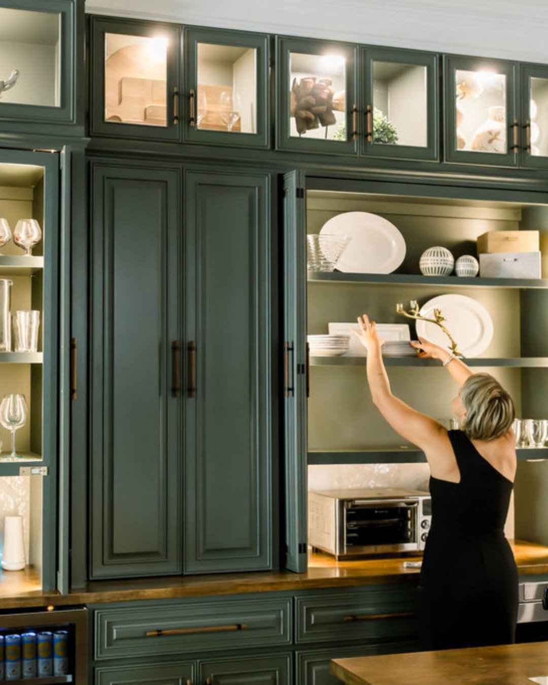 One of the trends we're most excited to carry into 2026? 

Custom Cabinetry! 

Check out this beautiful #PewterGreen Paint from @sherwinwilliams! Homeowners love tailor-made cabinet features that bring their storage solutions to life, like appliance 