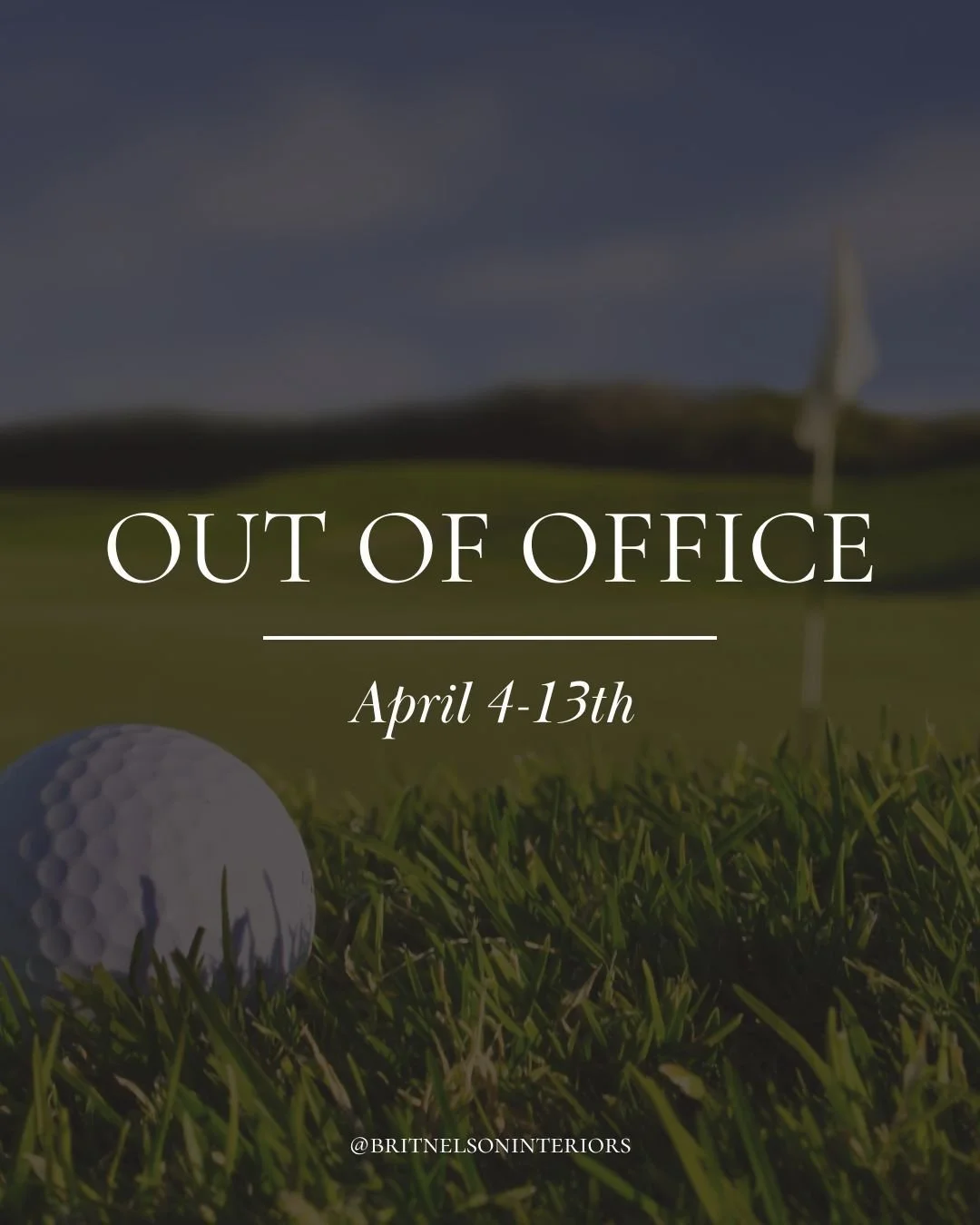 We will be out of the office April 4th-13th to dedicate time to our Masters guests! To all our local friends, we hope you have a great vacation being anywhere other than Augusta! 😉
.
.
#masters #mastersgolftournament #britnelsoninteriors #britnelson