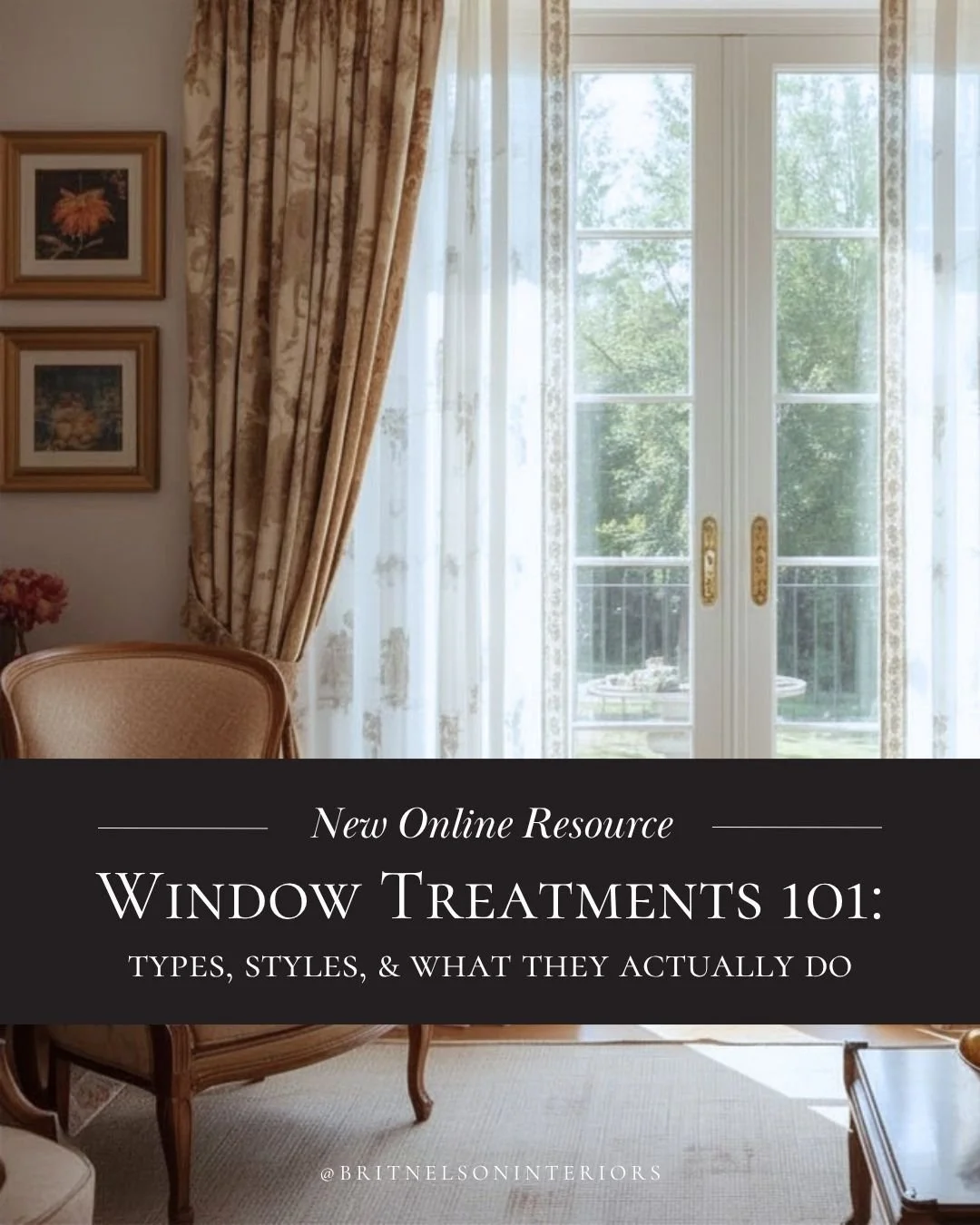Window treatments are often one of the last design decisions made, but they&rsquo;re one of the most impactful. Beyond aesthetics, the right window treatments control light, privacy, insulation, and overall comfort. At Brit Nelson Interiors, we view 