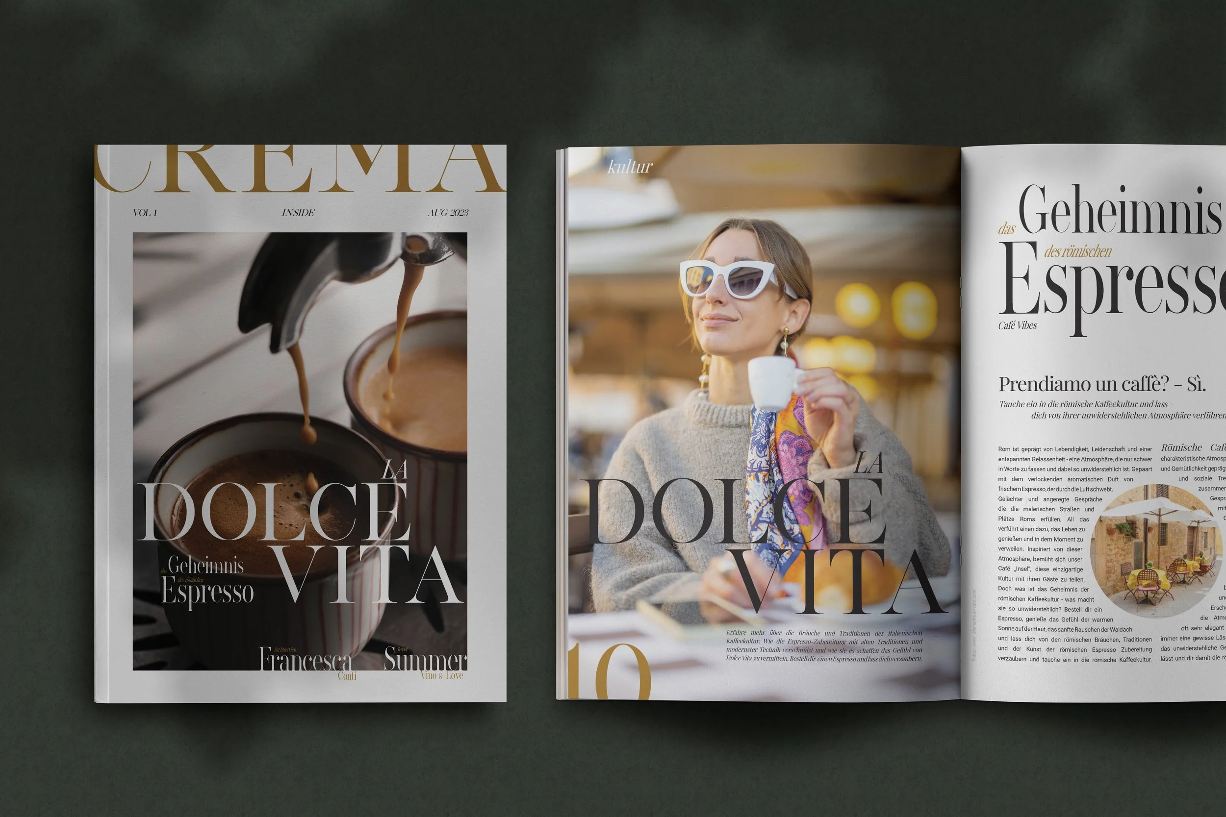 Crema Editorial Design