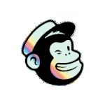 Cute cartoon monkey wearing rainbow-colored headphones