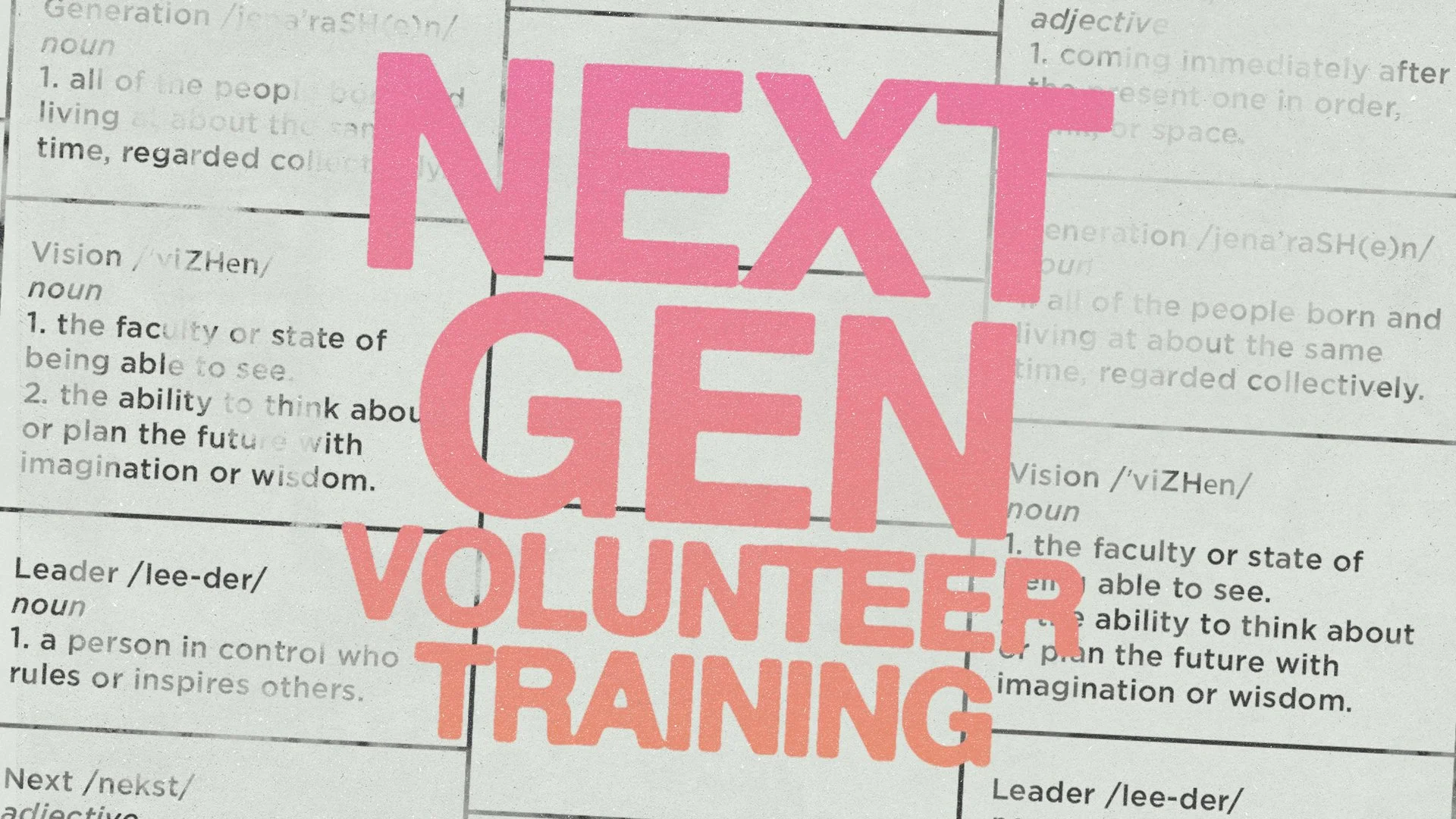 Next-Gen Volunteer Training