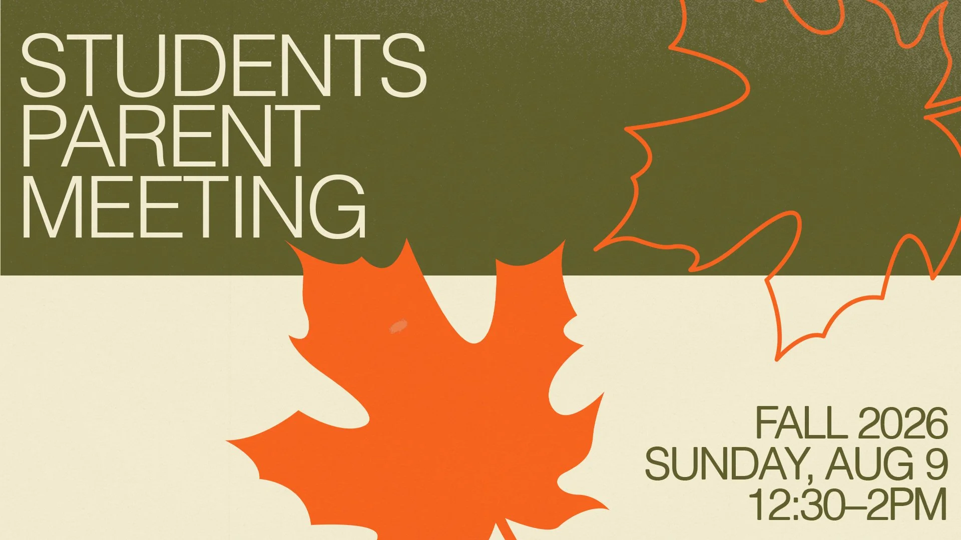 Fall Students Parent Meeting