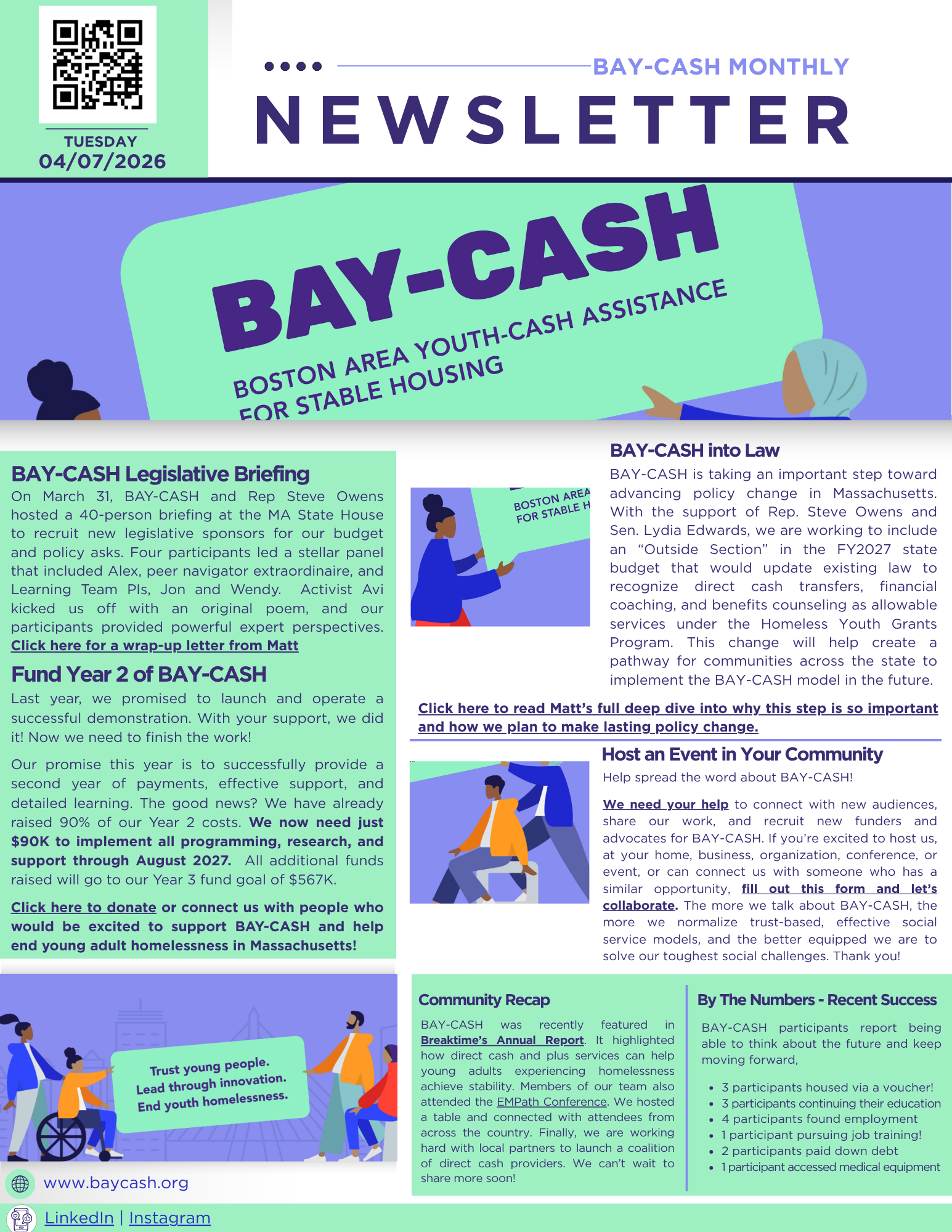 BAY-CASH April Newsletter - Legislative Briefing &amp; Community Impact