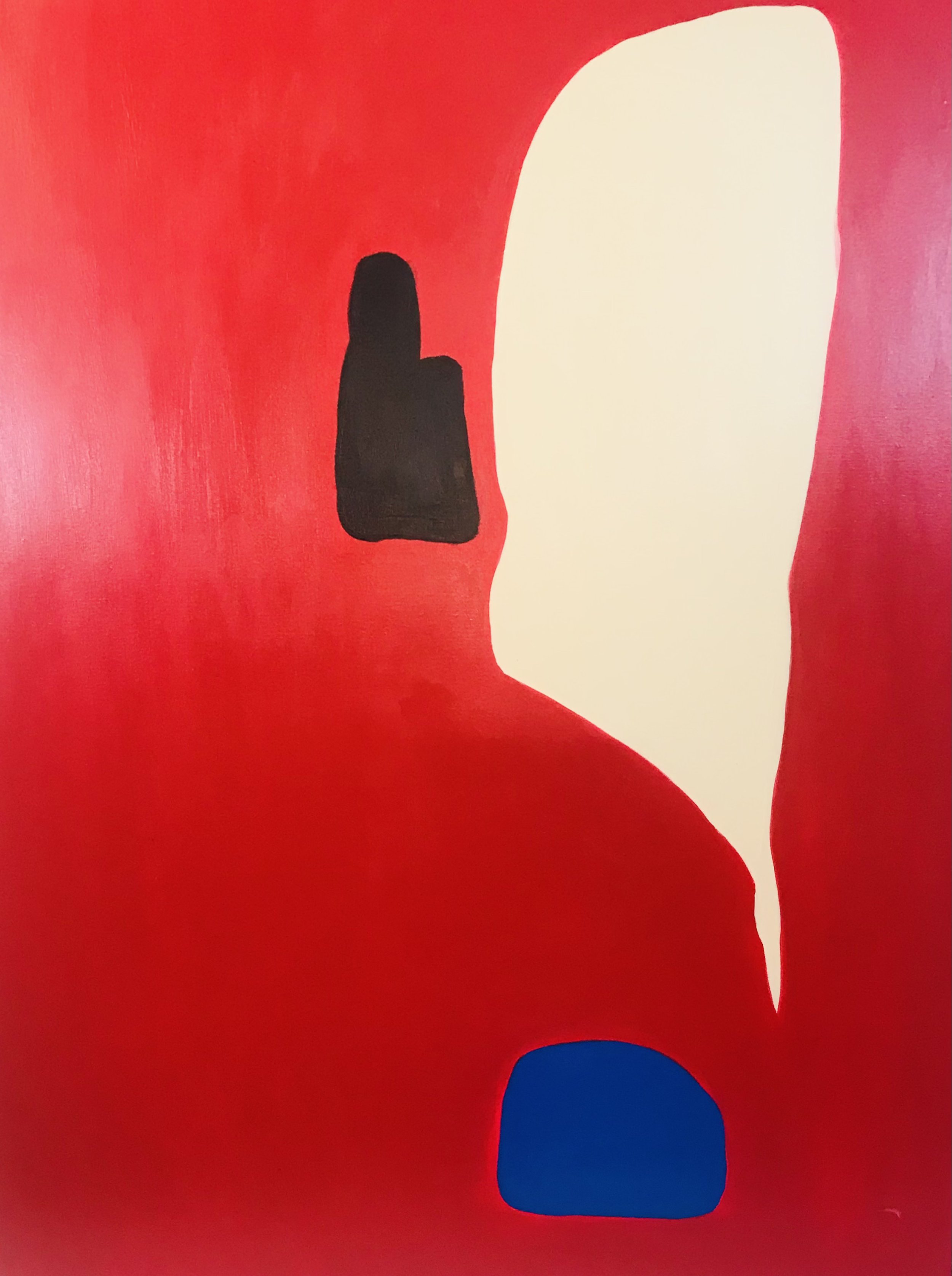Black on Red Sometimes Series 36 x36