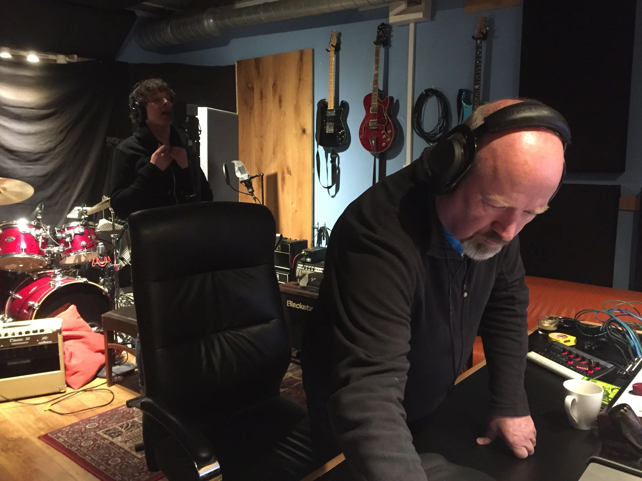 Making adjustments as we track vocals