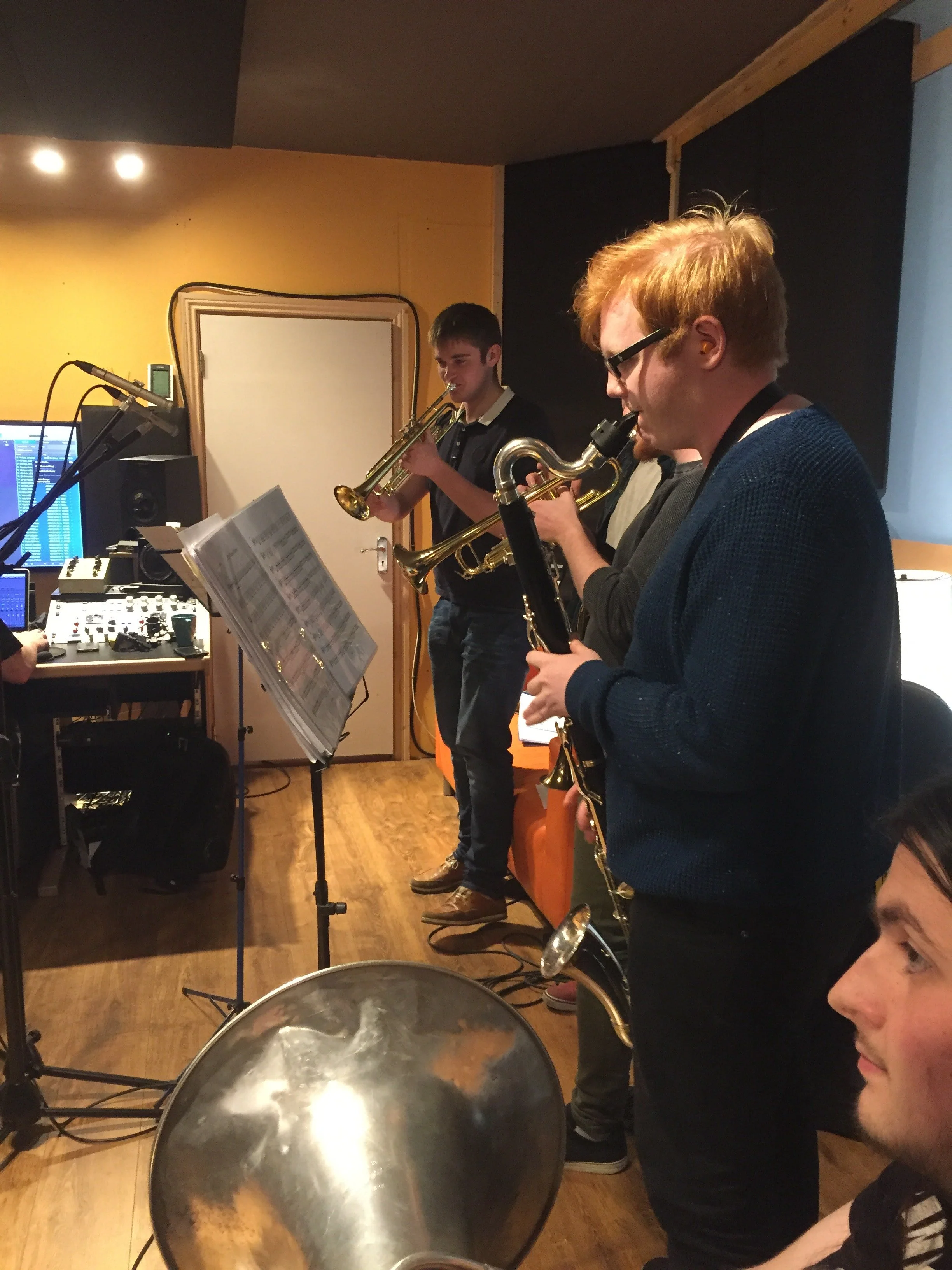 Brass band recording at Soundcaster Studios
