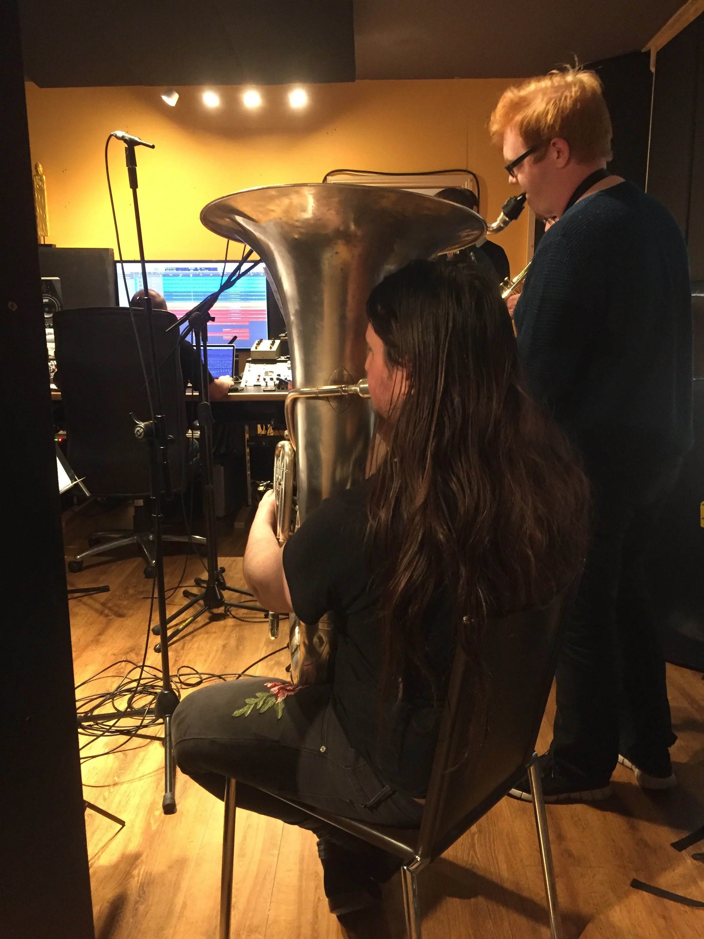 Tuba recording at Soundcaster Studios