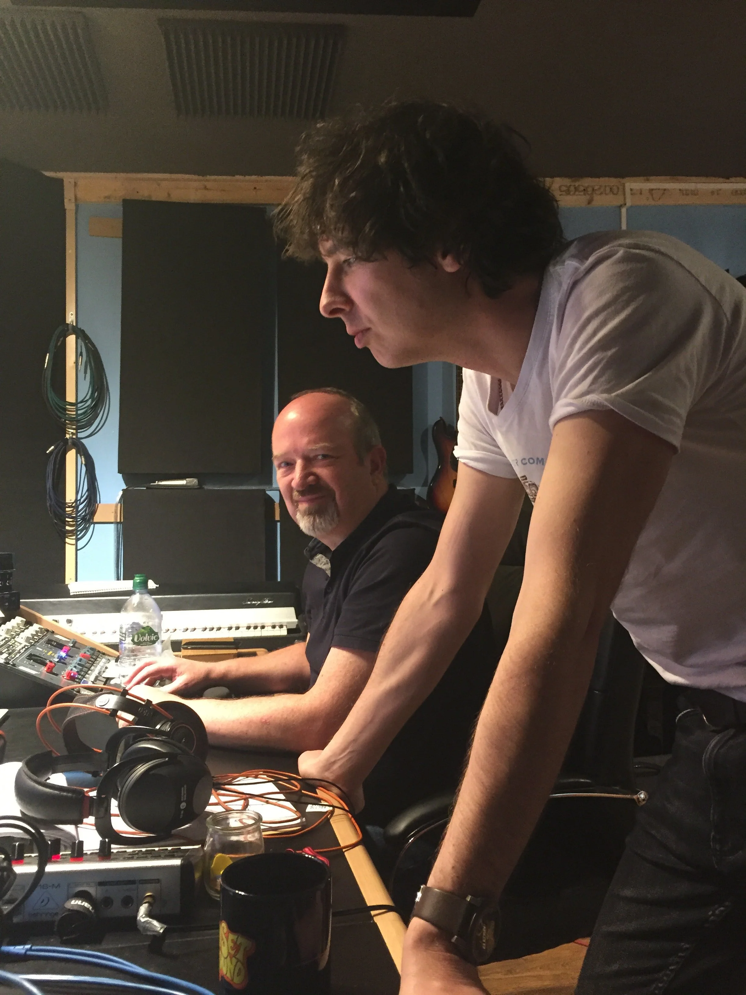 Rory Gillanders listening back to a mix at Soundcaster Studios