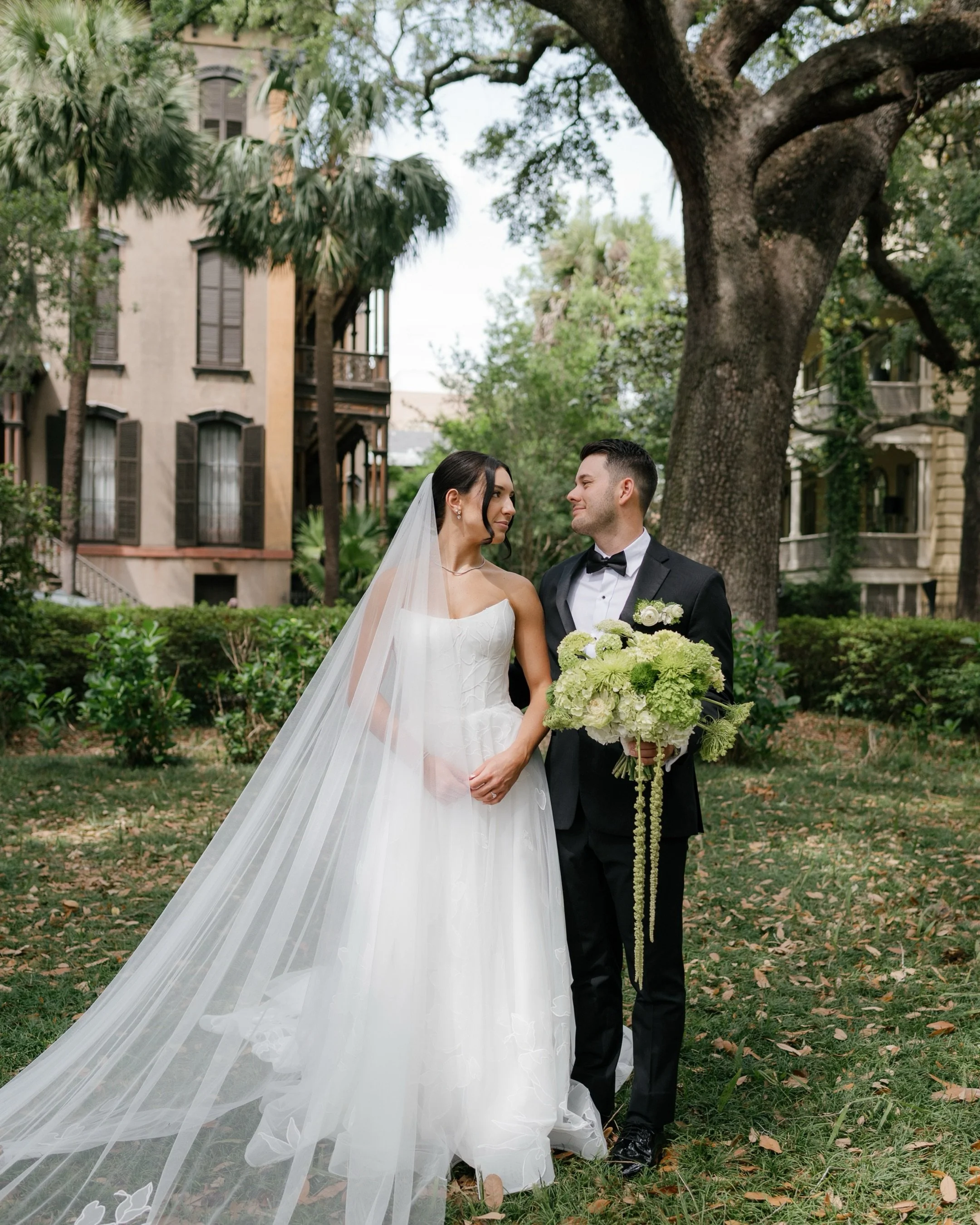 The most memorable day in Savannah with the Vacaccios 🥂🕊️

Vendors &mdash; 
Planner: @lm.eventcoordination
Venue: @jwmarriottsavannah
Photographer: @christinalynnmitro
Florist: @peachykeeneflowerfarm 
Entertainment: @w.smith.music
Hair + Makeup: @b