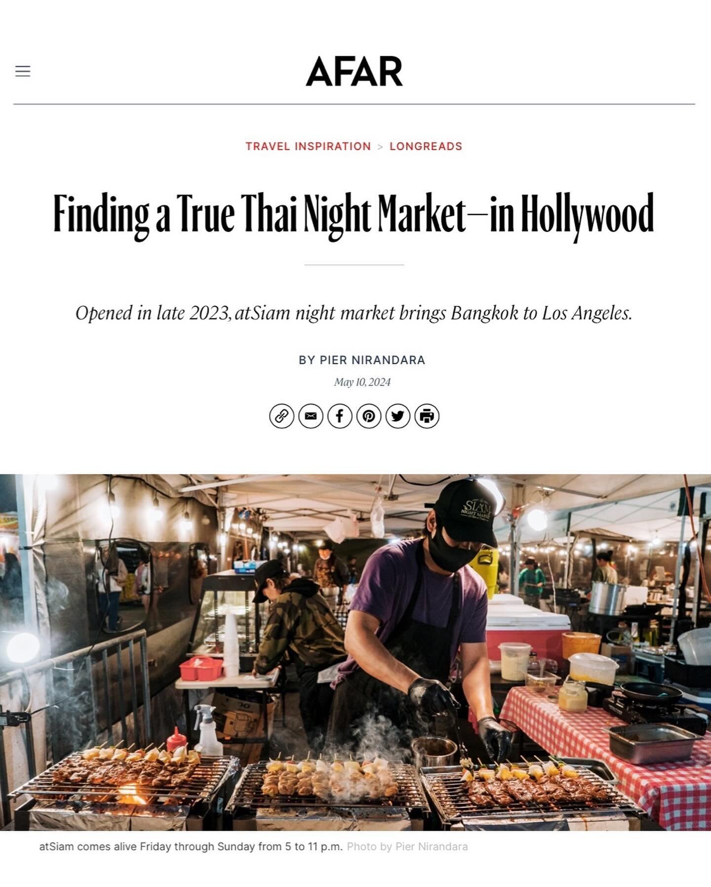 On the front page of @afarmedia on a subject near and dear to heart: welcome to @at_siamnightmarket, the first Thai night market in Los Angeles. 

A massive thank you @kjlagrave for her thoughtful editing, and to everyone at the market who welcomed m