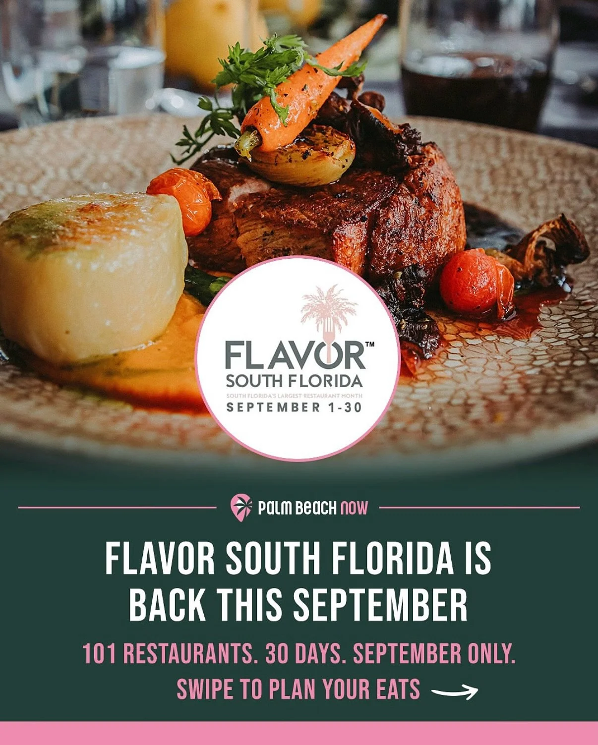 Flavor South Florida

🍴✨ Eat, sip, repeat !  Flavor South Florida returns September 1&ndash;30, uniting more than 100 restaurants from Boca Raton to Sebastian for a month-long celebration of dining. Participating restaurants are offering exclusive p