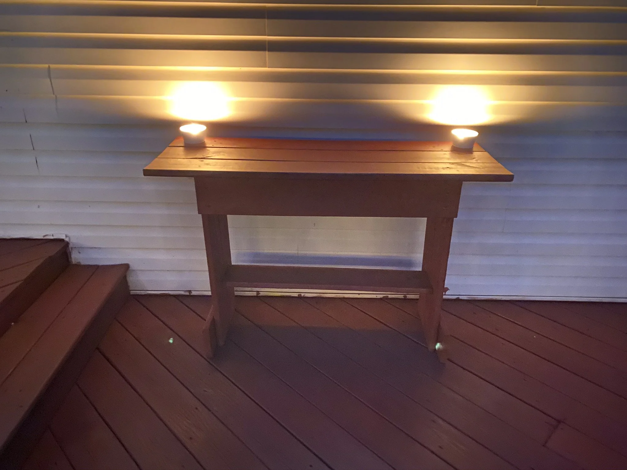 Deck table, patio table, deck furniture 