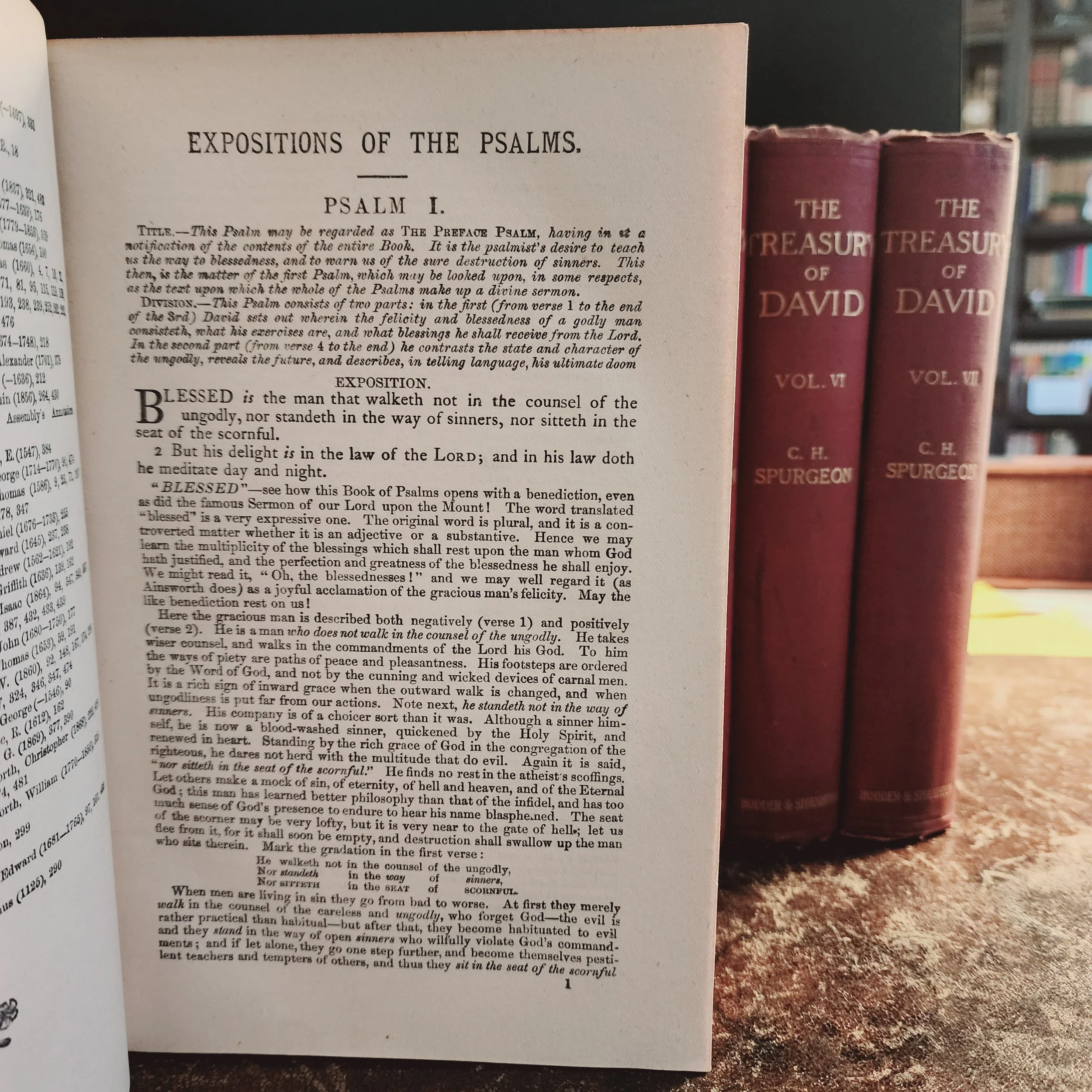 The Treasury Of David By C.H. Spurgeon - 3-Volume Hardcover Set (Hendrickson, 1988) - Good Condition