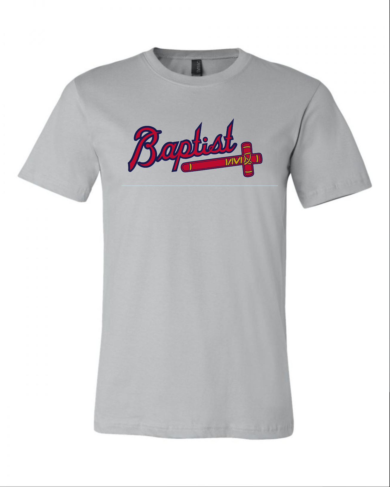 Braves Baptist Gill Bella Canvas 3001 Airlume Silver.png