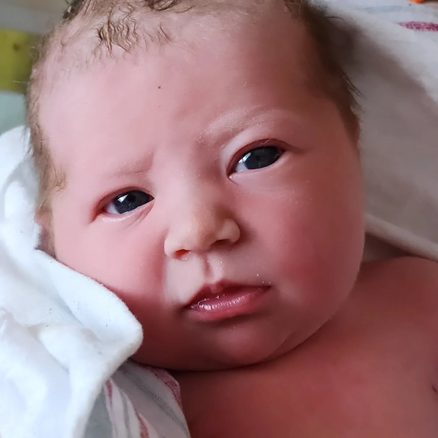 Praising the Lord for delivering our third child to us today!
While her little eyes are opened to the light of the world, my sincere prayer is that the eyes of her soul would soon be opened to the true Light of this World, Jesus Christ our Lord. May 