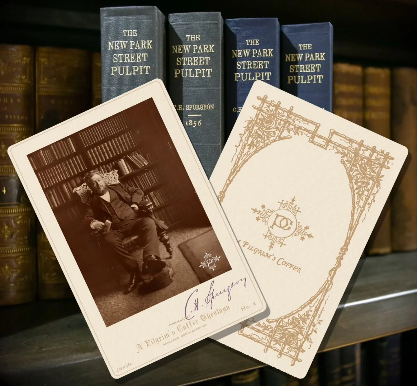 To APC Newsletter subscribers:
Be on the lookout for an email later tonight with a ton of info!
Meanwhile, all who pre-order Spurgeon Sermons Vol. 4 can go ahead and get a sneak peek at the *free* Spurgeon No. 2 cabinet card they will be receiving in